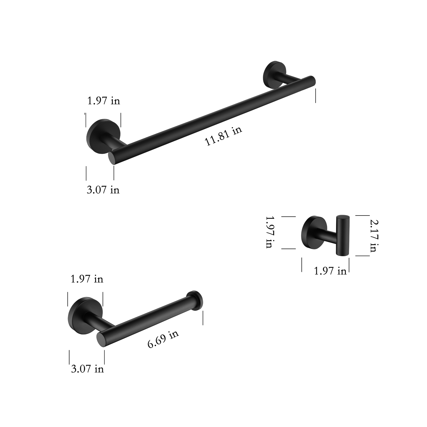3 - Piece Bathroom Hardware Set-CASAINC