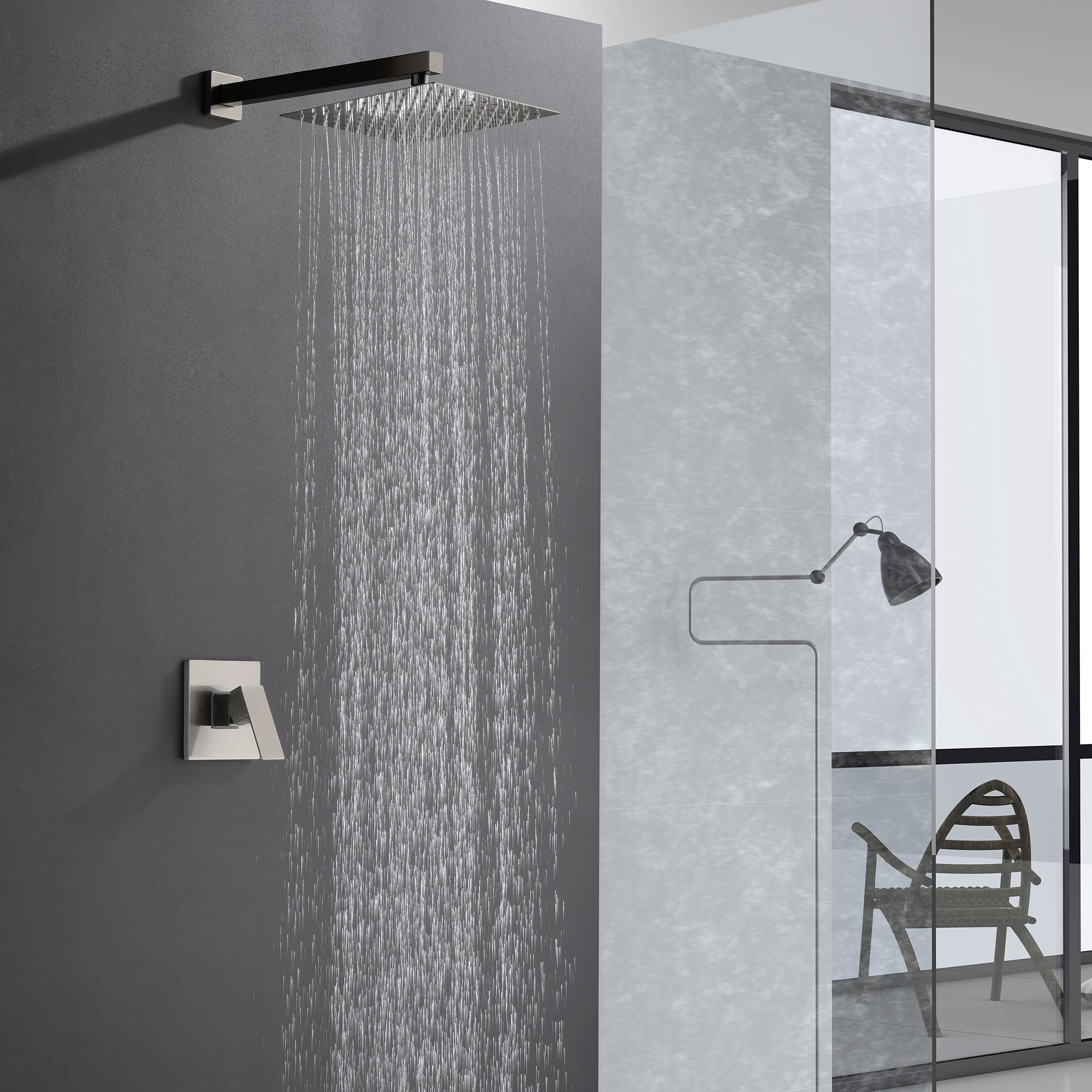 Complete Shower System with Rough-in Valve-CASAINC