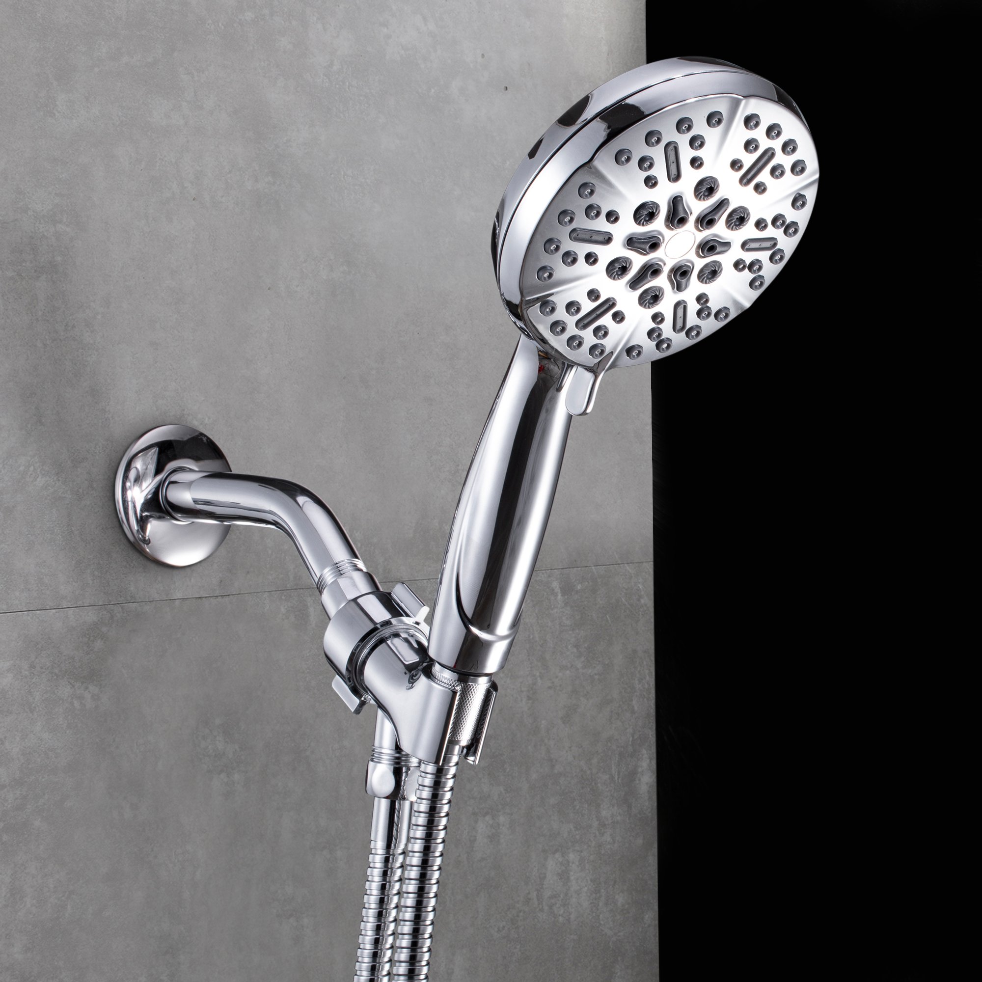 5-Spray Patterns 5 in. High Pressure Wall Mount Handheld Shower Head-CASAINC
