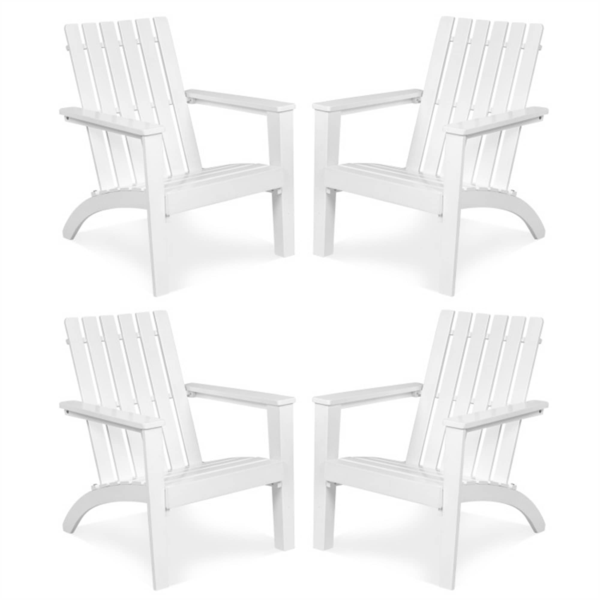 Outdoor Durable Patio Acacia Wood Adirondack Lounge Armchair CASAINC