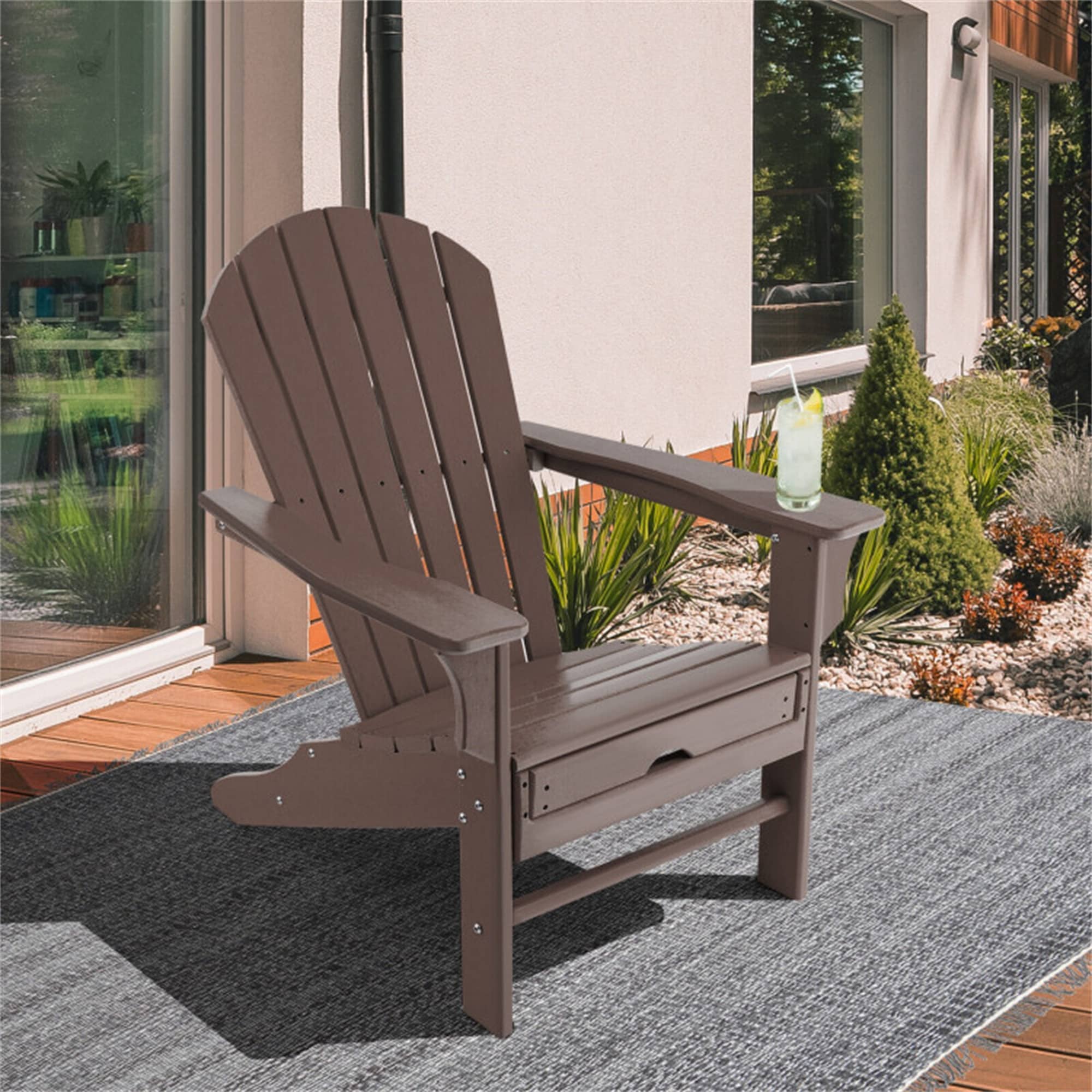 reclining adirondack chair with footrest