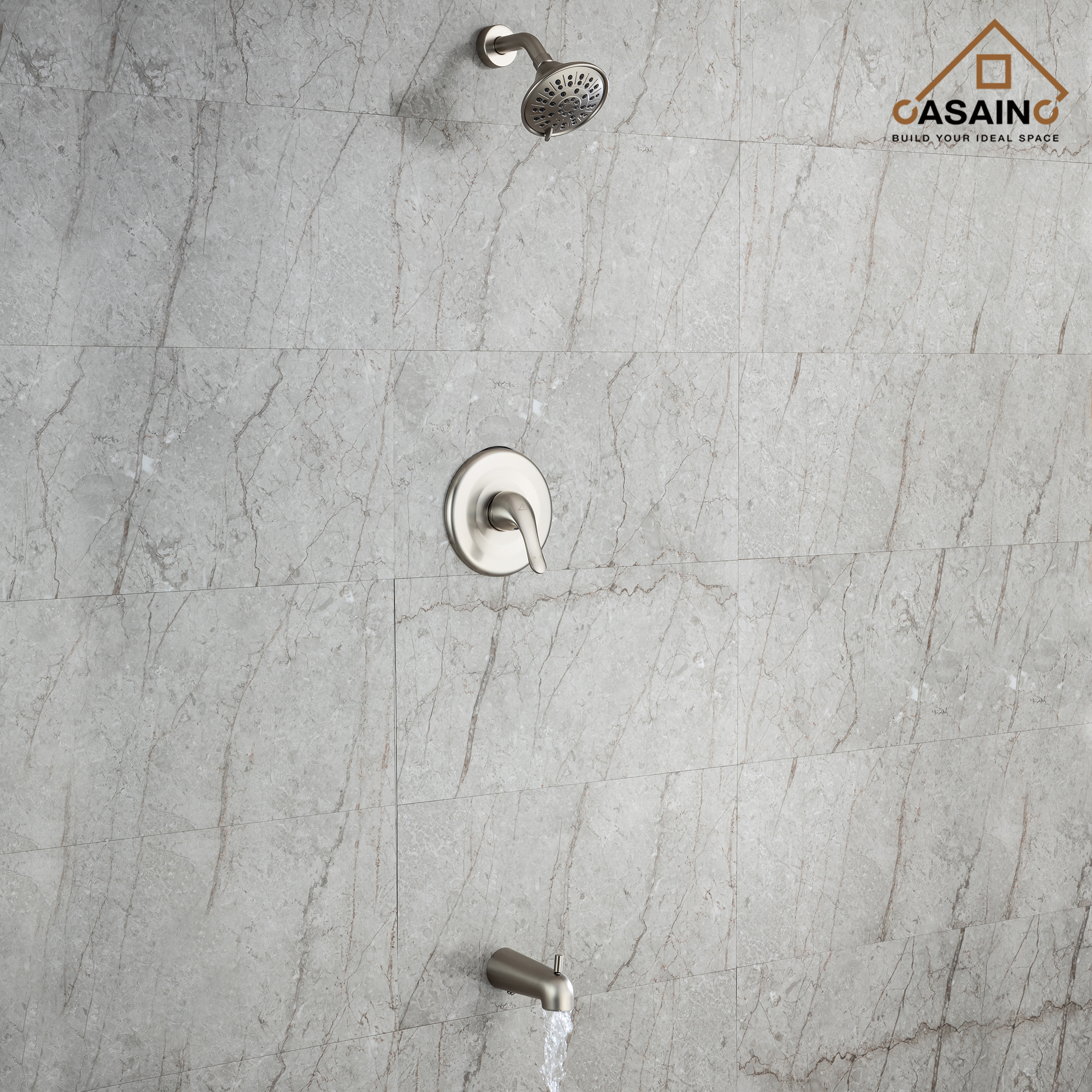 4.84inch Wall Mounted Shower trim kit with pressure balanced valve-CASAINC