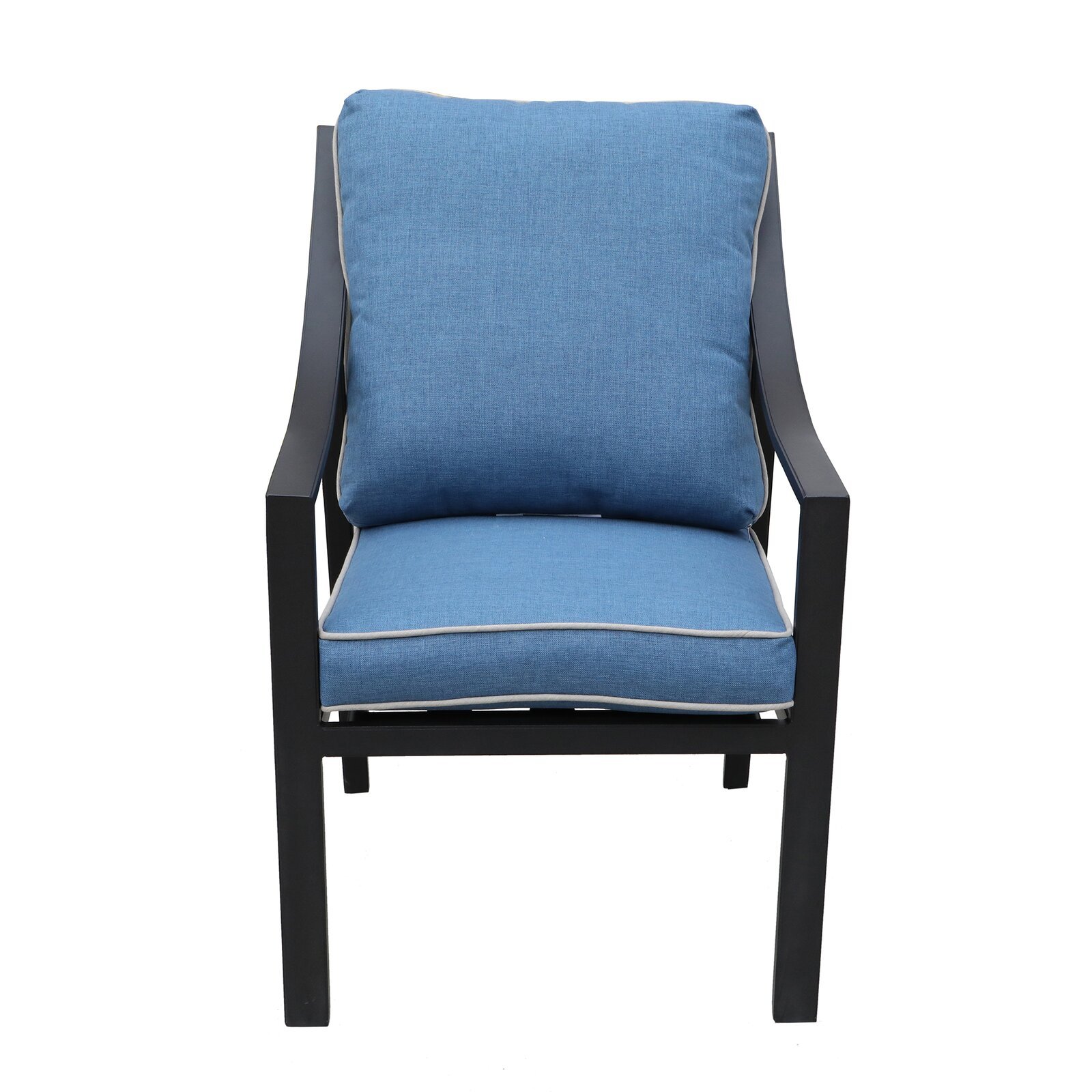 Outdoor Patio Aluminum Dining Chair With Cushion-CASAINC