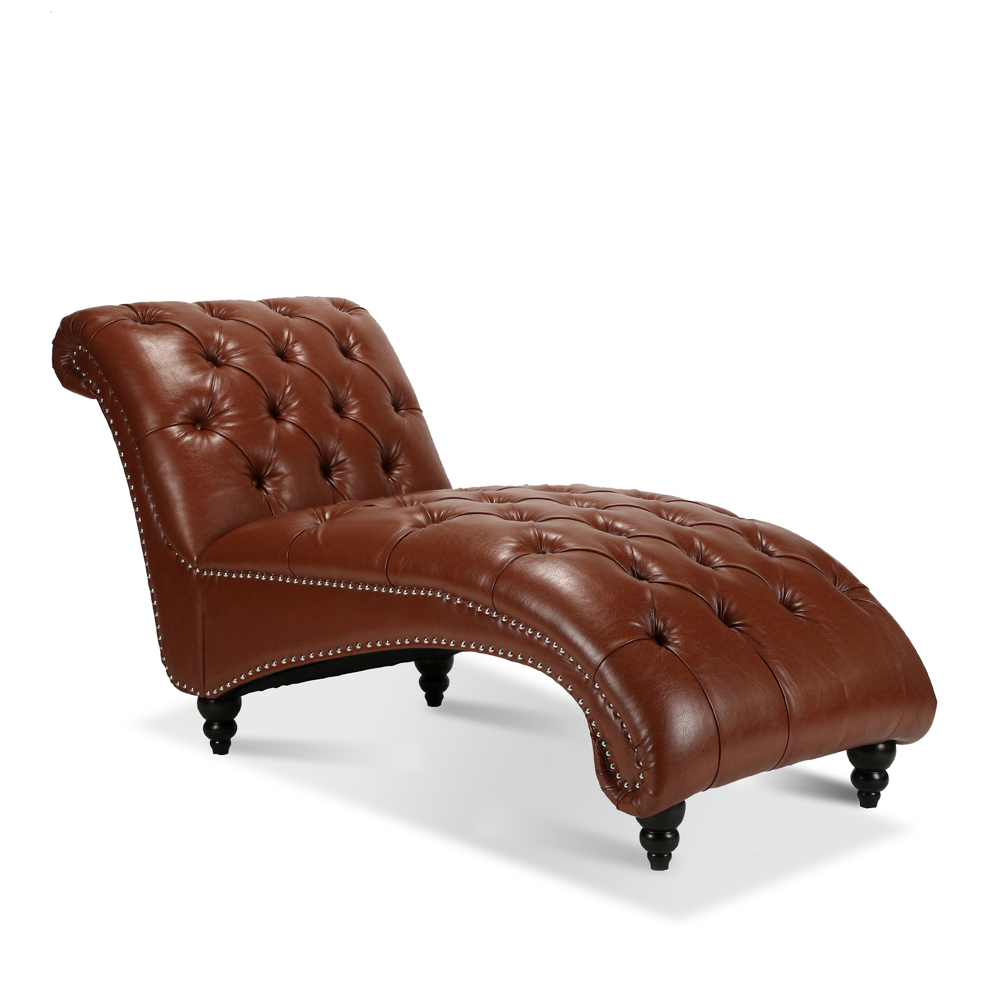 Tufted Armless Chaise Lounge-CASAINC