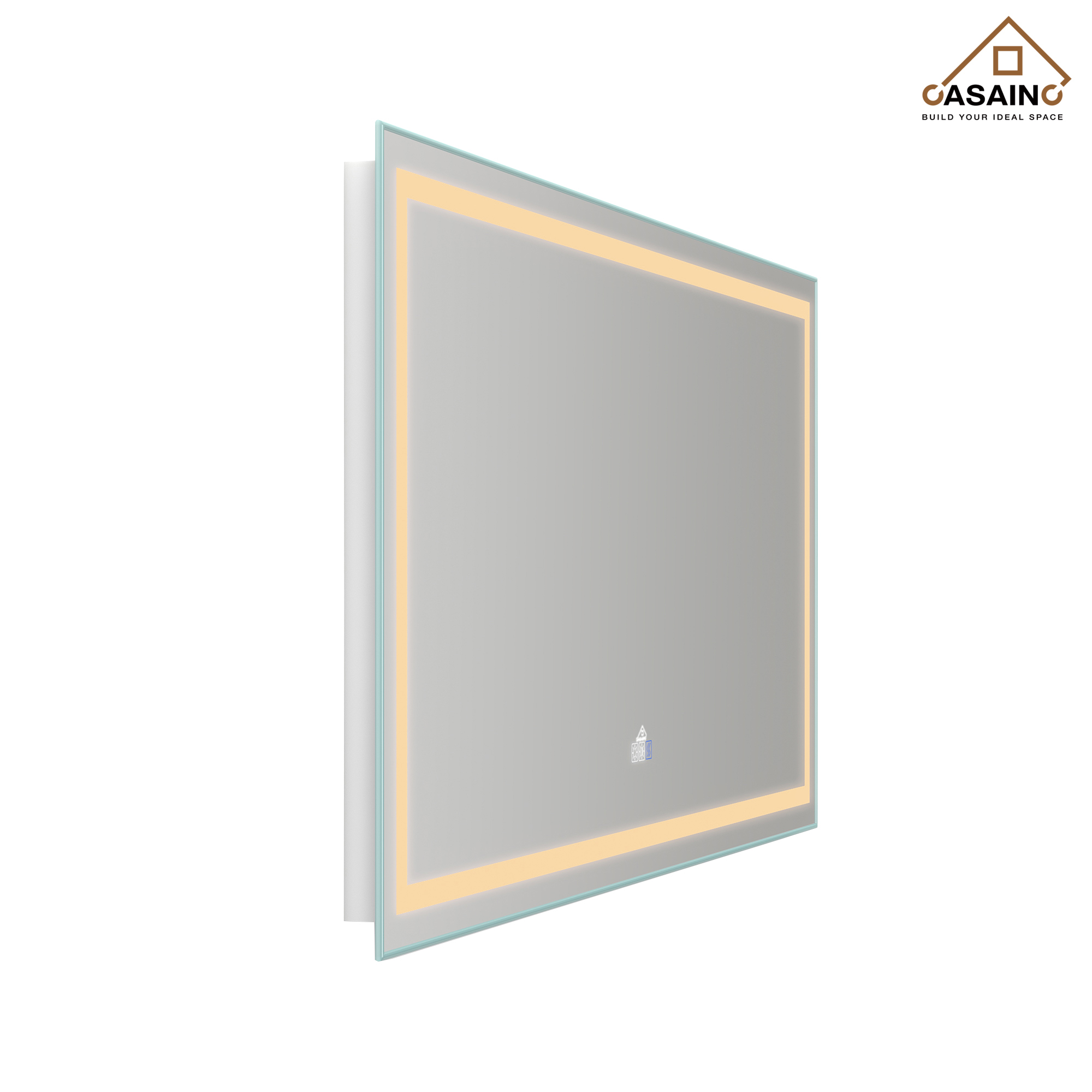 CASAINC Wall Mounted Modern LED Bathroom Mirror, Dimmable and Anti-Fog (72-in W × 36-in H)