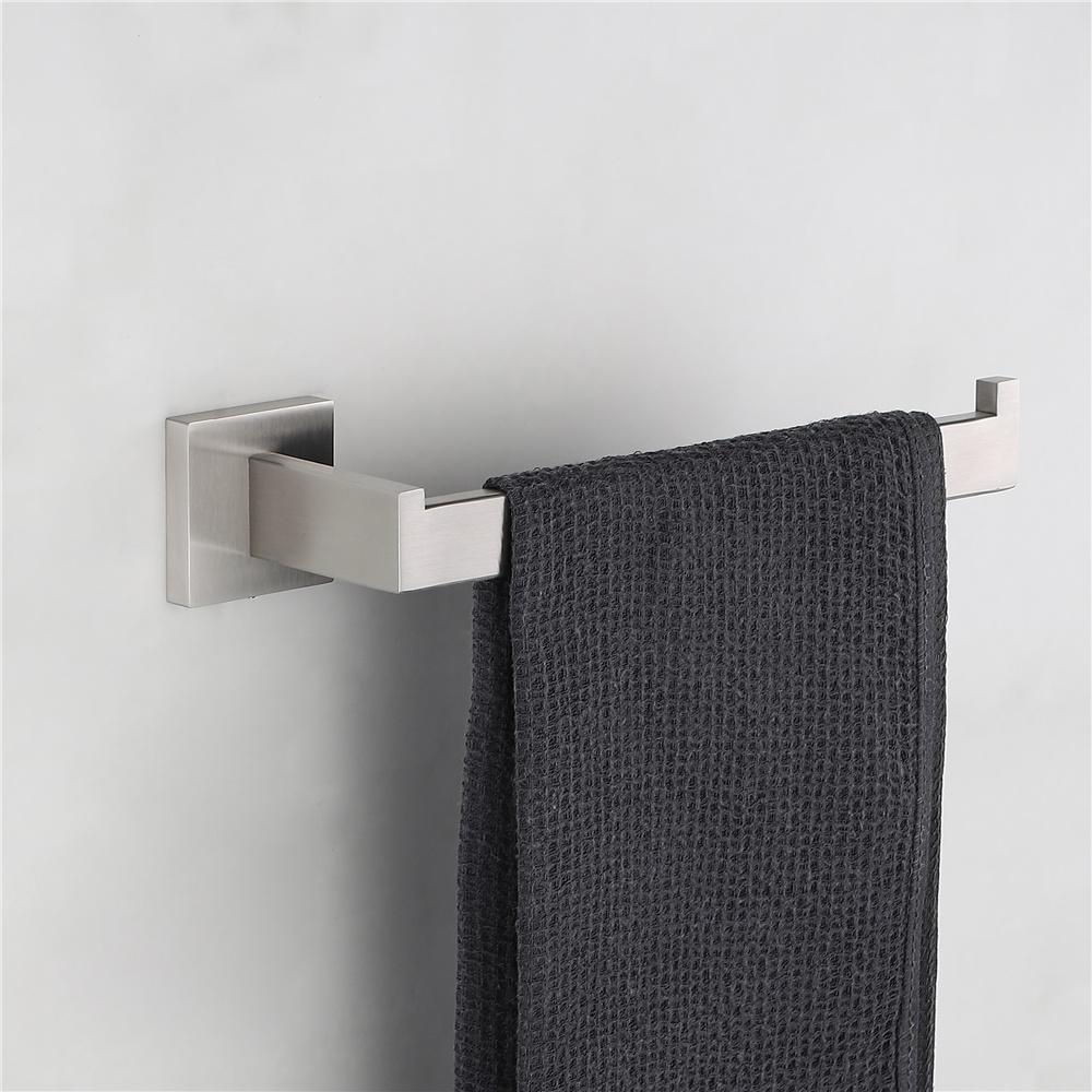 Casainc 4-Piece Bath Accessory Set with Wall Mounted Bar Set in Brushed Nickel-CASAINC