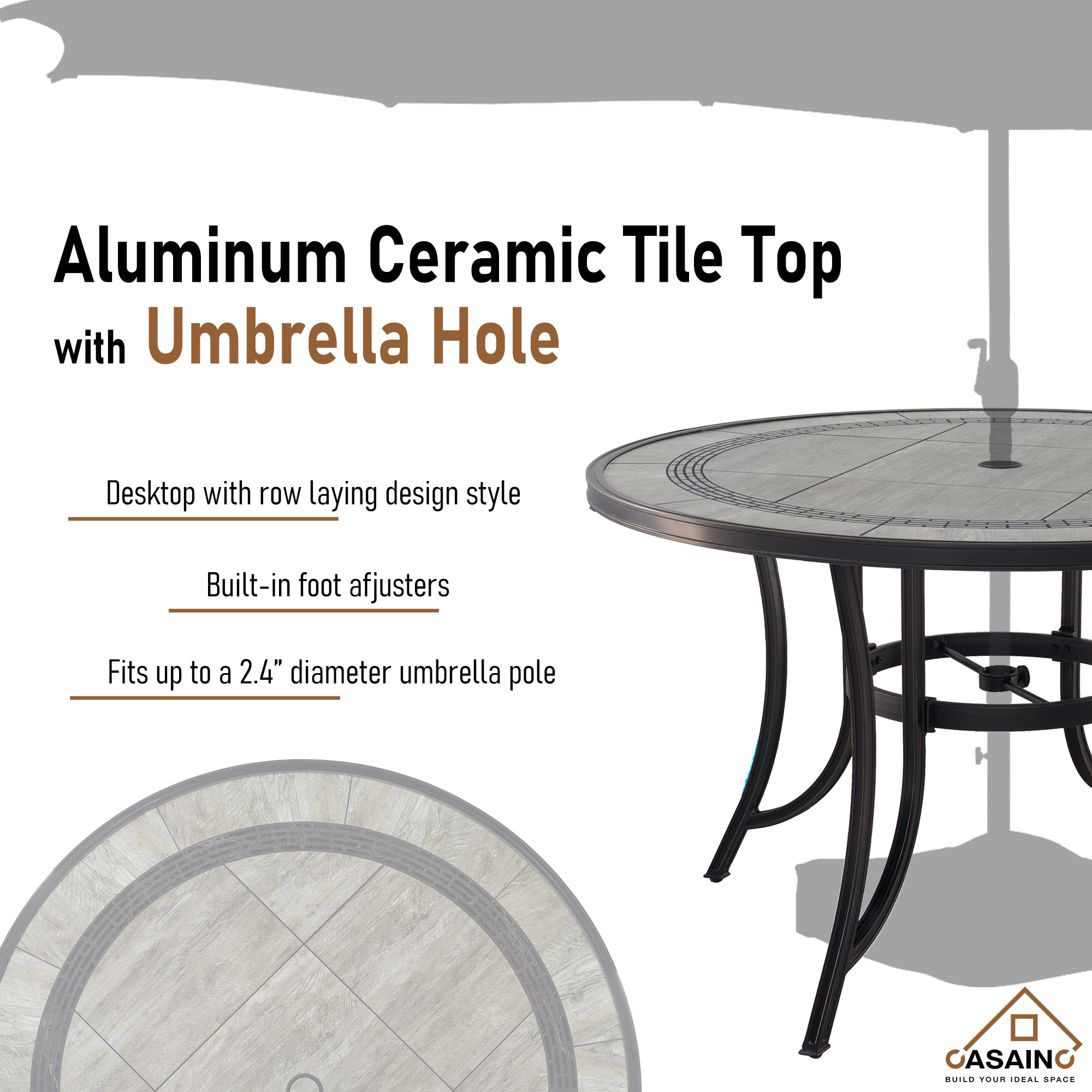 48 round patio table deals with umbrella hole