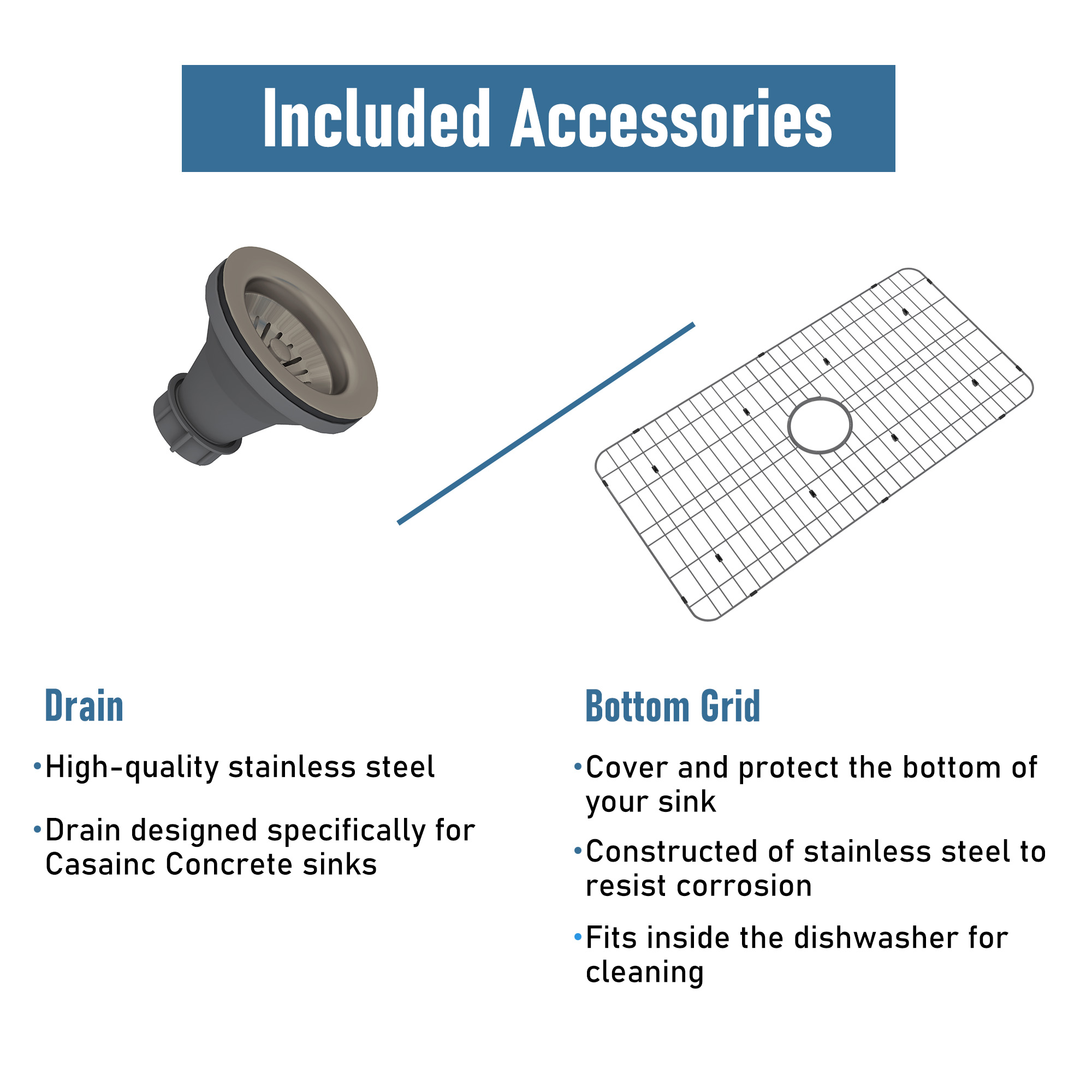 Concrete 30 in. Single Bowl Farmhouse Apron Kitchen Sink with Bottom Grid and Drainer Black Earth/Taupe Clay