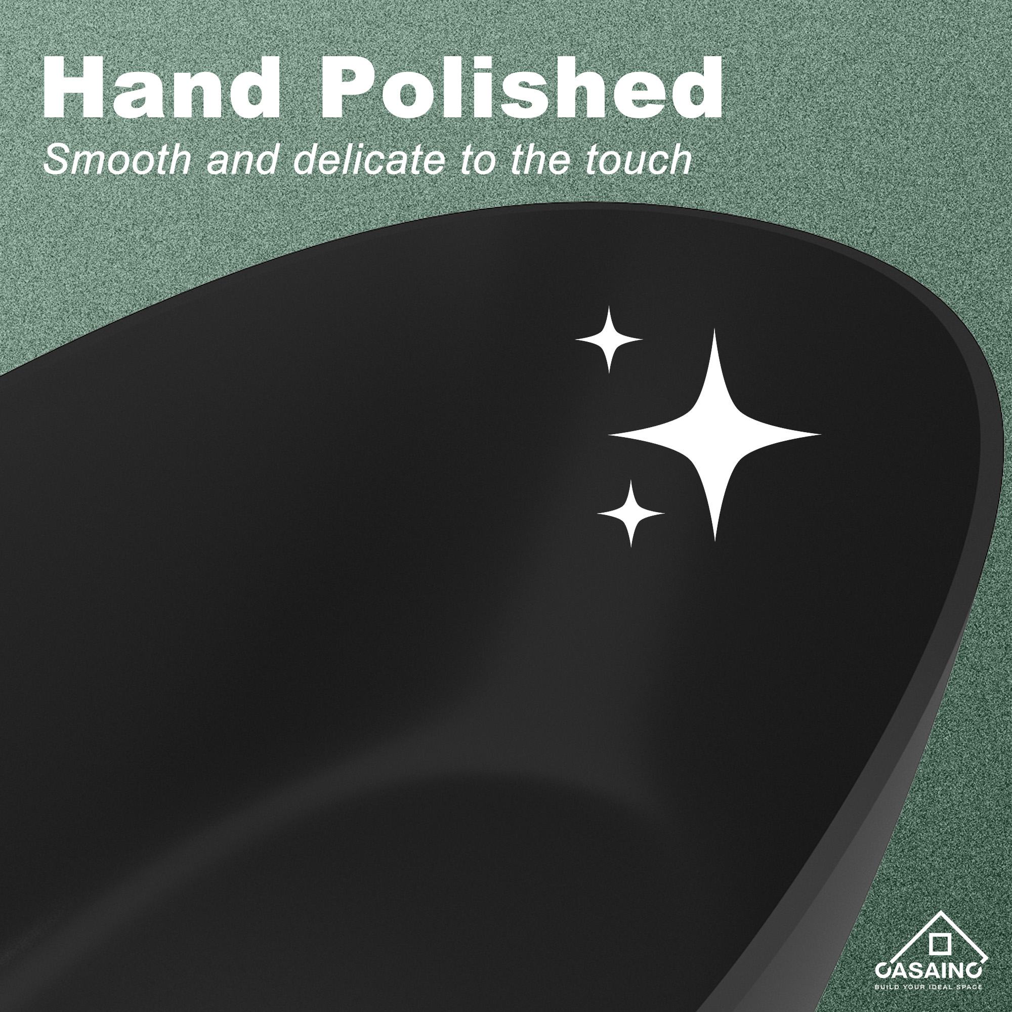 67" Solid Surface Freestanding Bathtub(Matte Grey& Matte Black)