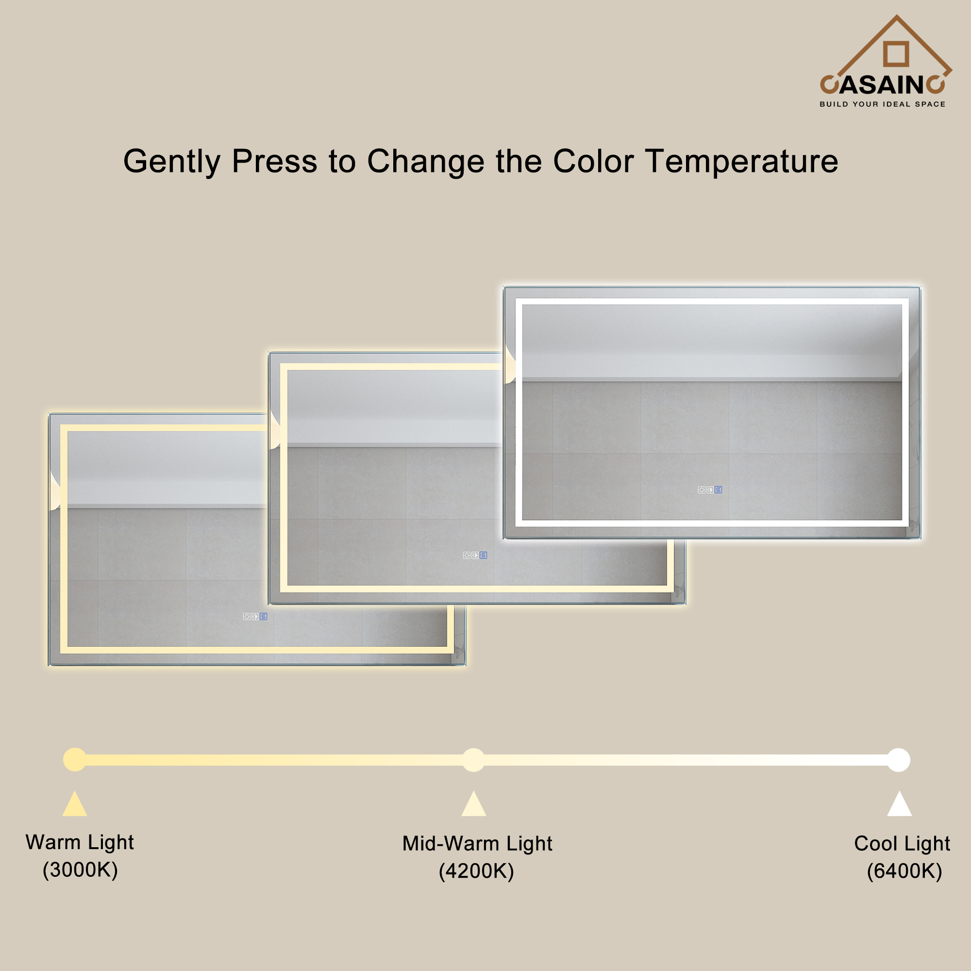 CASAINC Bathroom Vanity 60 x 22 x 35.4 with 1.2" Thickness Countertop & Backsplash, Bothe Side Rectangular Sink, 4 Soft Closing Doors, 2 Dove Tail Drawer Construction, Soft Close Drawer Hinges, Gray, White (With Mirror)