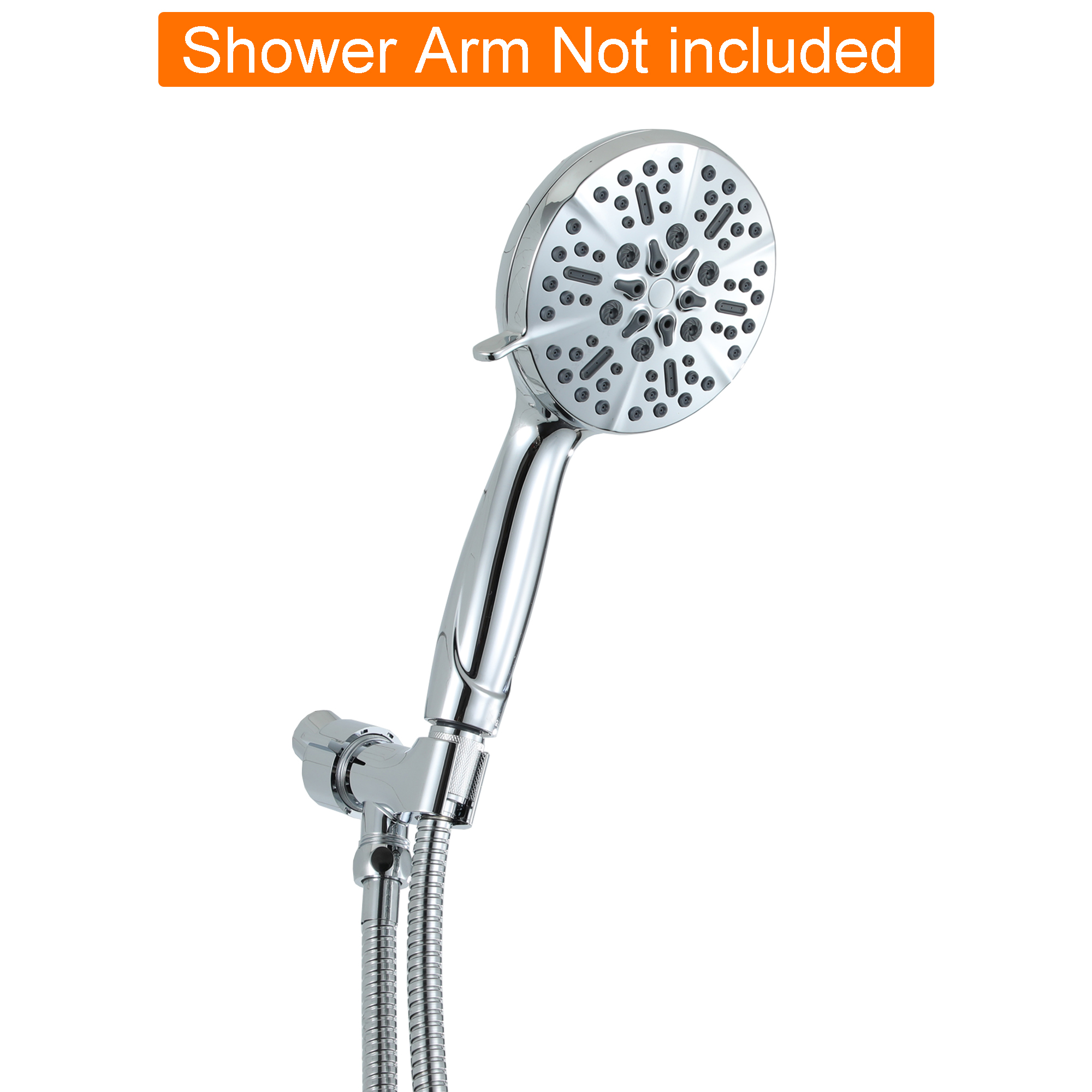 5-Spray Patterns 5 in. High Pressure Wall Mount Handheld Shower Head