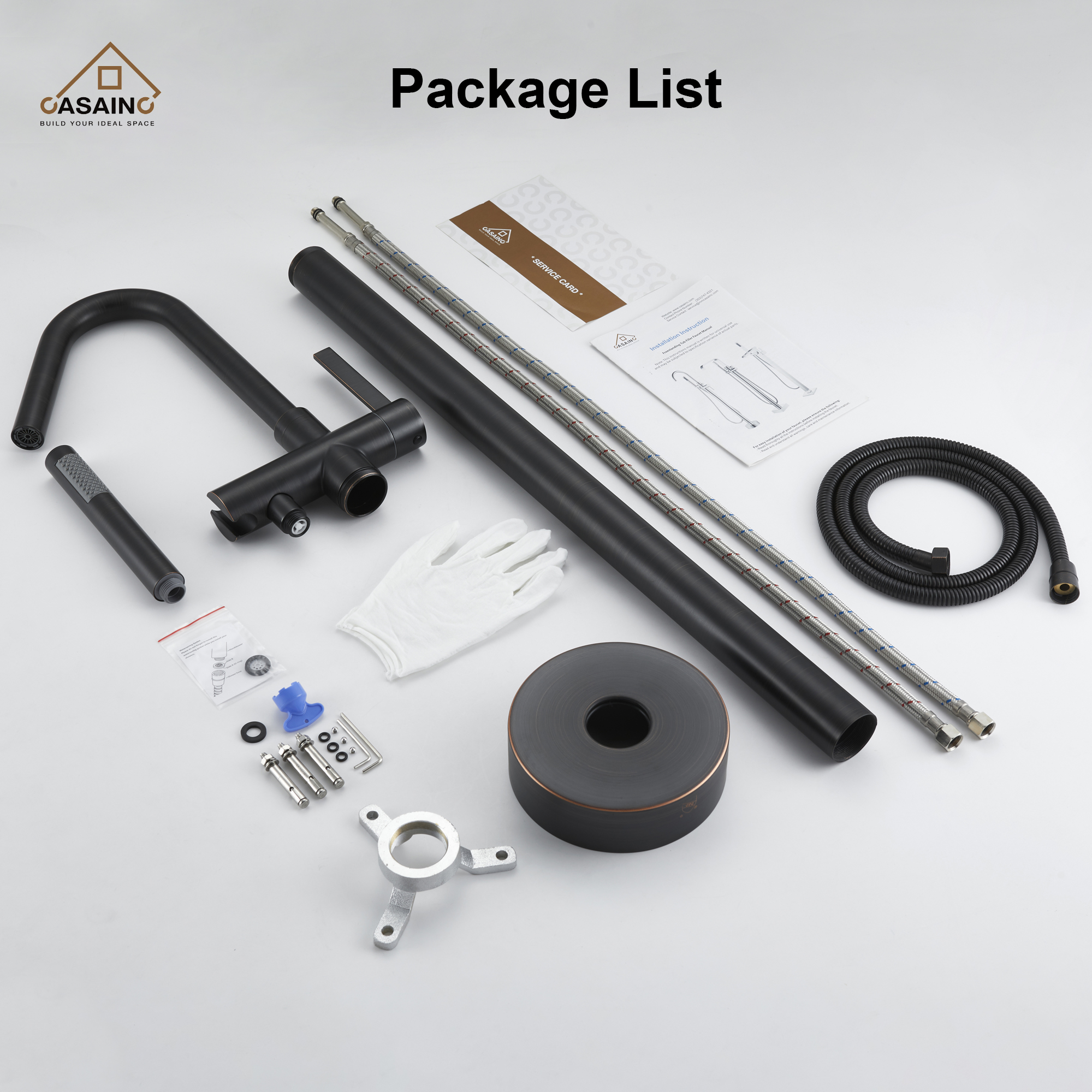 Freestanding Single-Handle Bathtub Faucet with Hand Shower