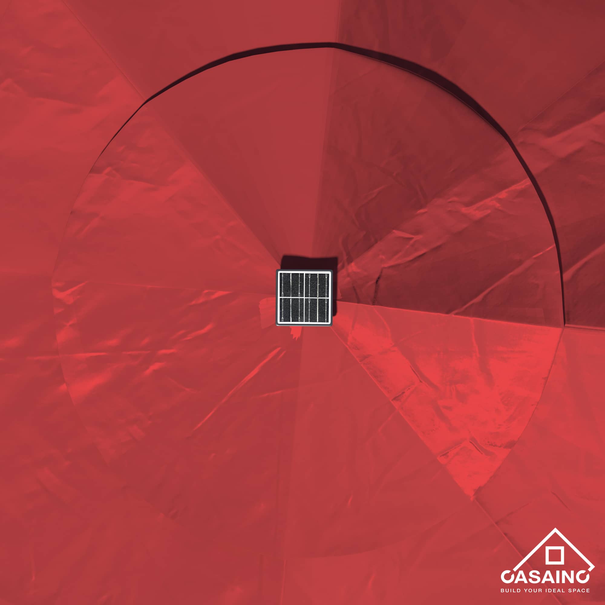 11 ft.3-Layer Aluminum Market Solar Tilt Patio Umbrella with 24-LED Light