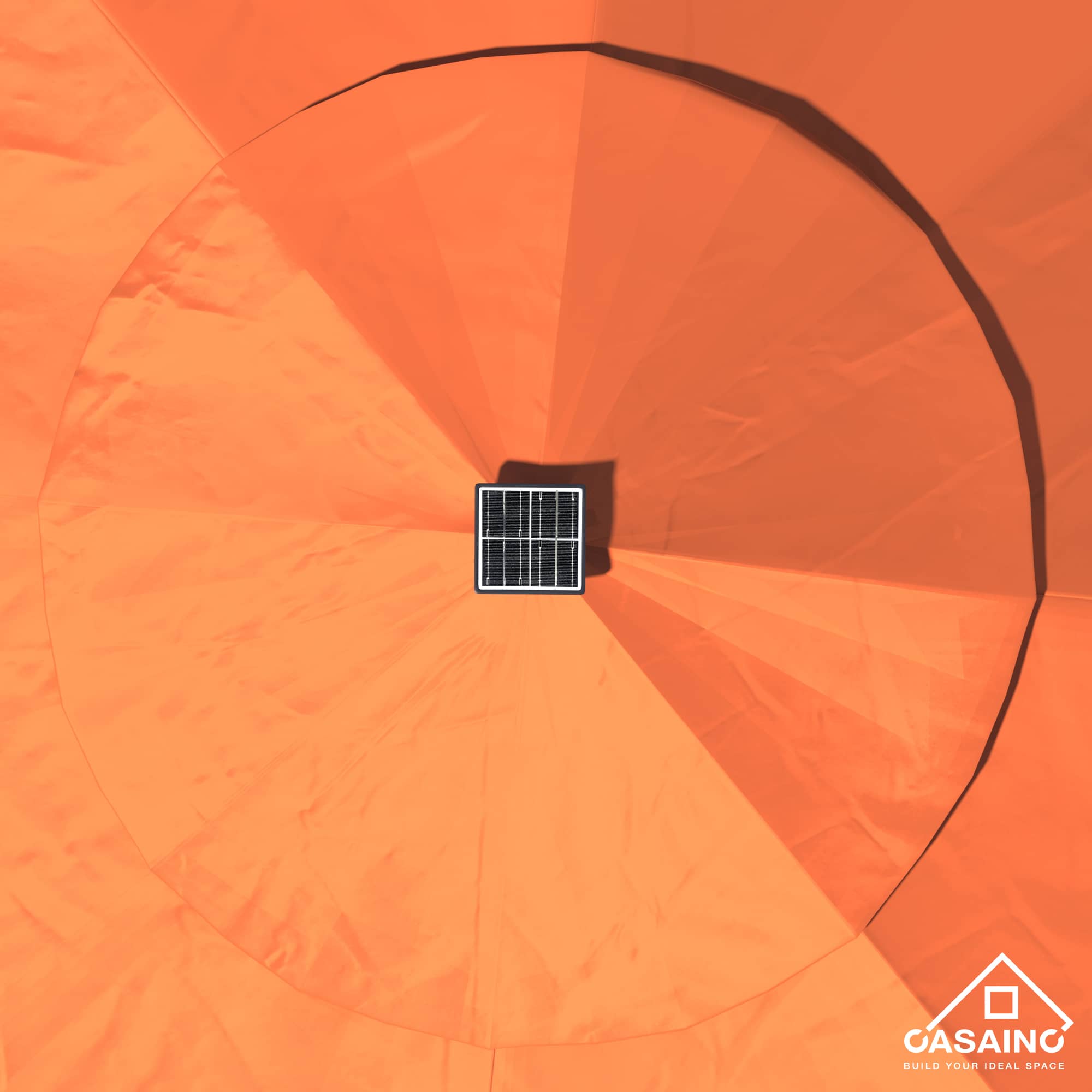 11 ft.3-Layer Aluminum Market Solar Tilt Patio Umbrella with 24-LED Light