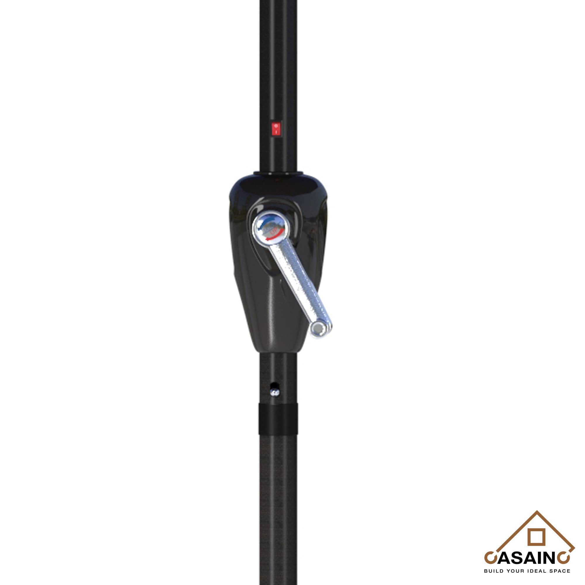 11 ft.3-Layer Aluminum Market Solar Tilt Patio Umbrella with 24-LED Light