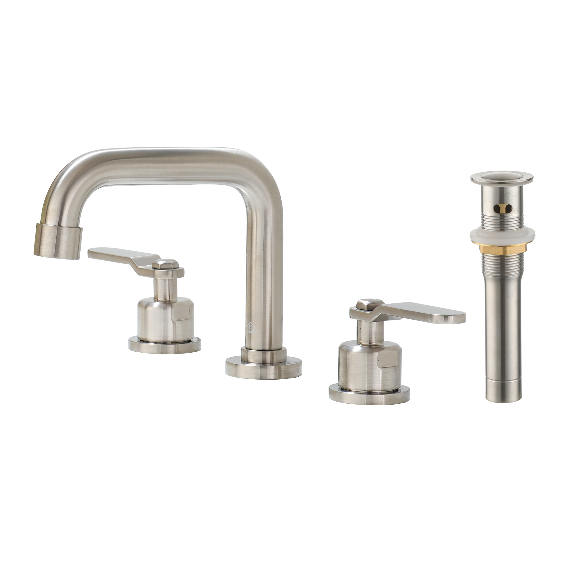 Casainc 2-Handle Bathroom Sink Faucet Widespread Modern Bathroom Faucet with Drain Assembly, 3-Hole Application