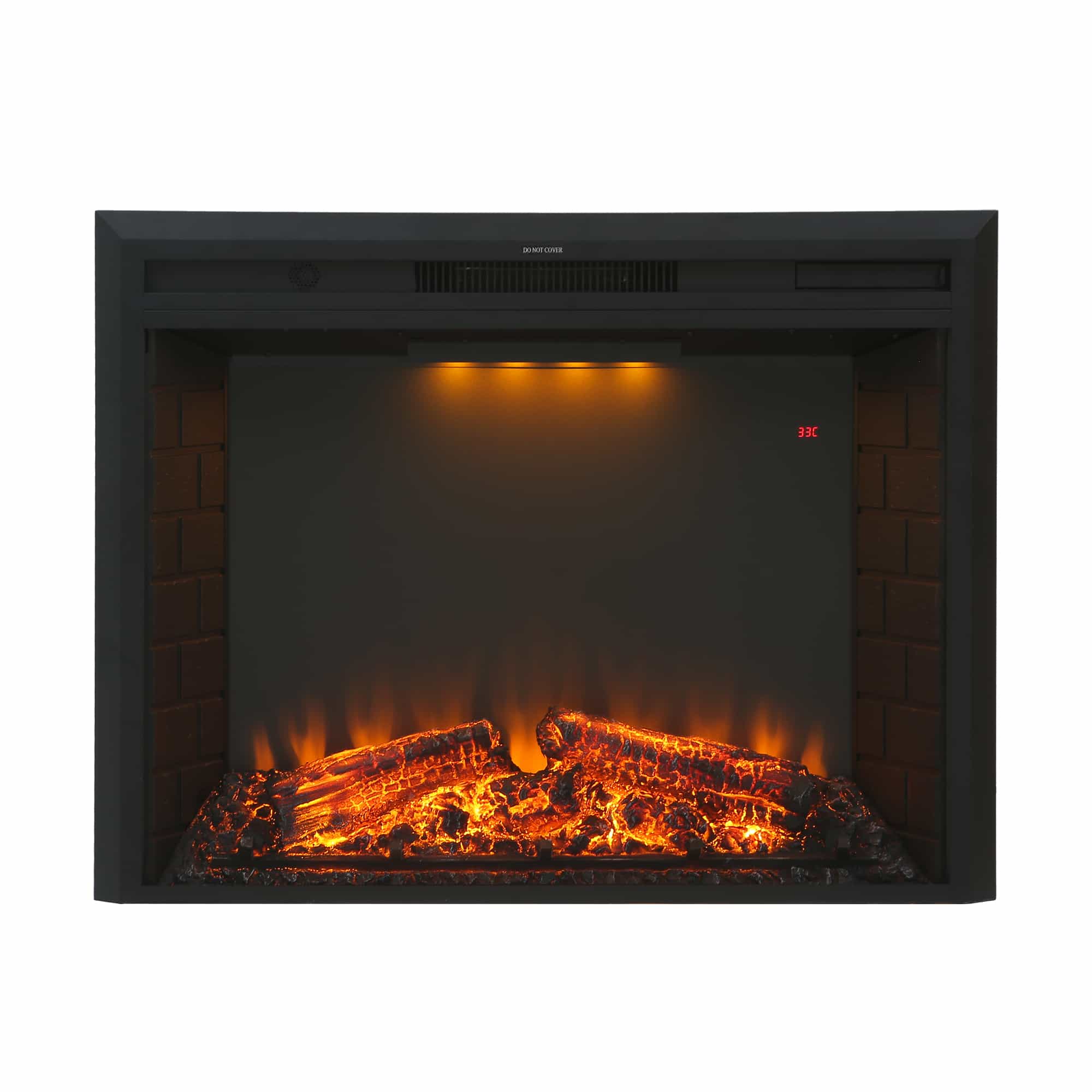 CASAINC 30.5 Inch LED Electric Fireplace Insert in Black