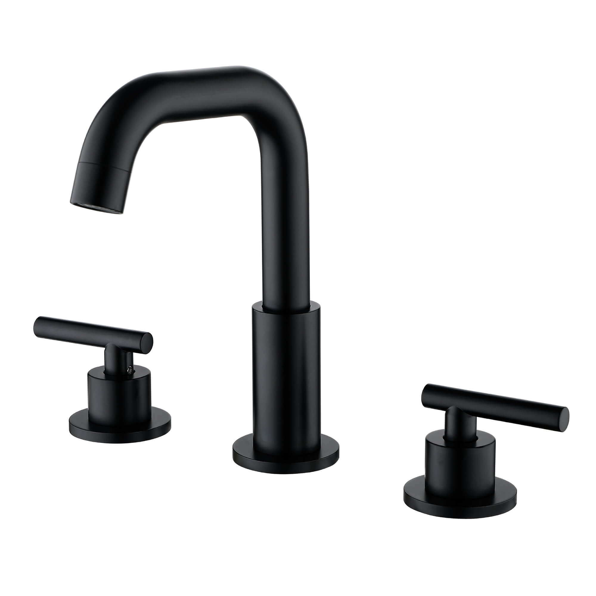Casainc Matte Black 8.1-in 2-Handle Widespread Bathroom Sink Faucet-Casainc Canada