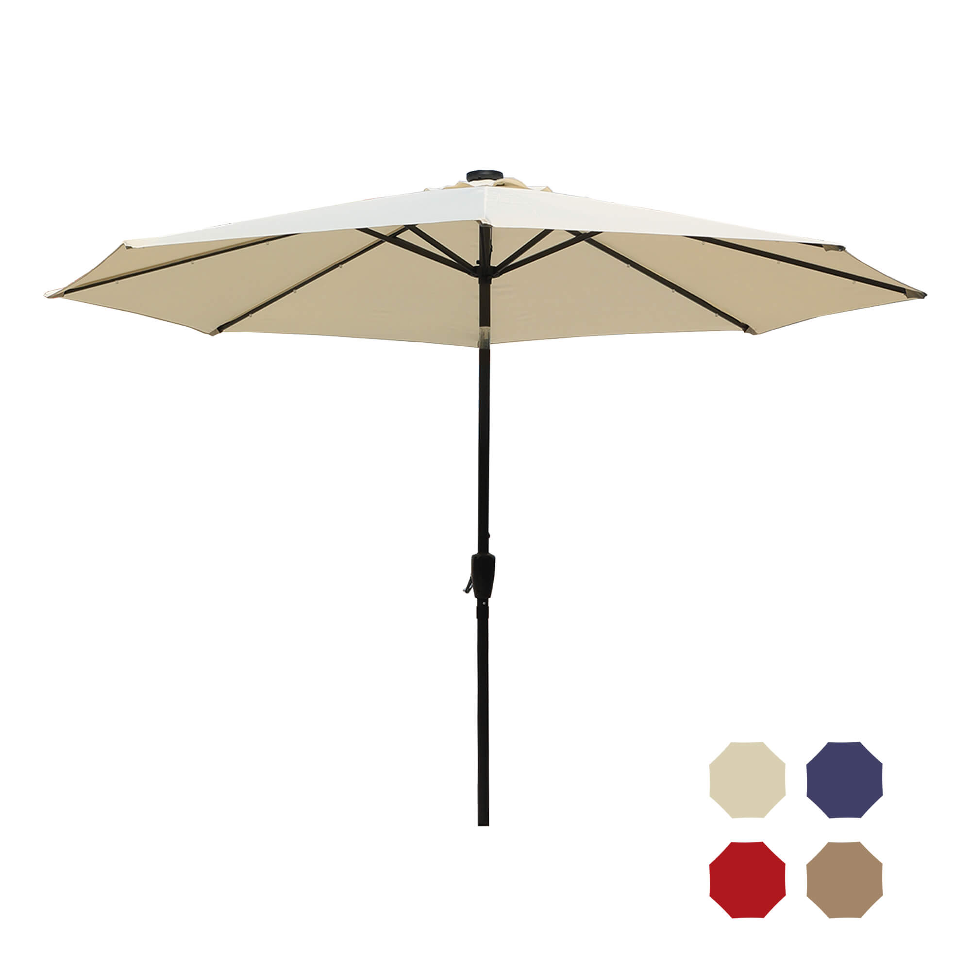 10-ft Patio Umbrella with LED Lights-Casainc Canada