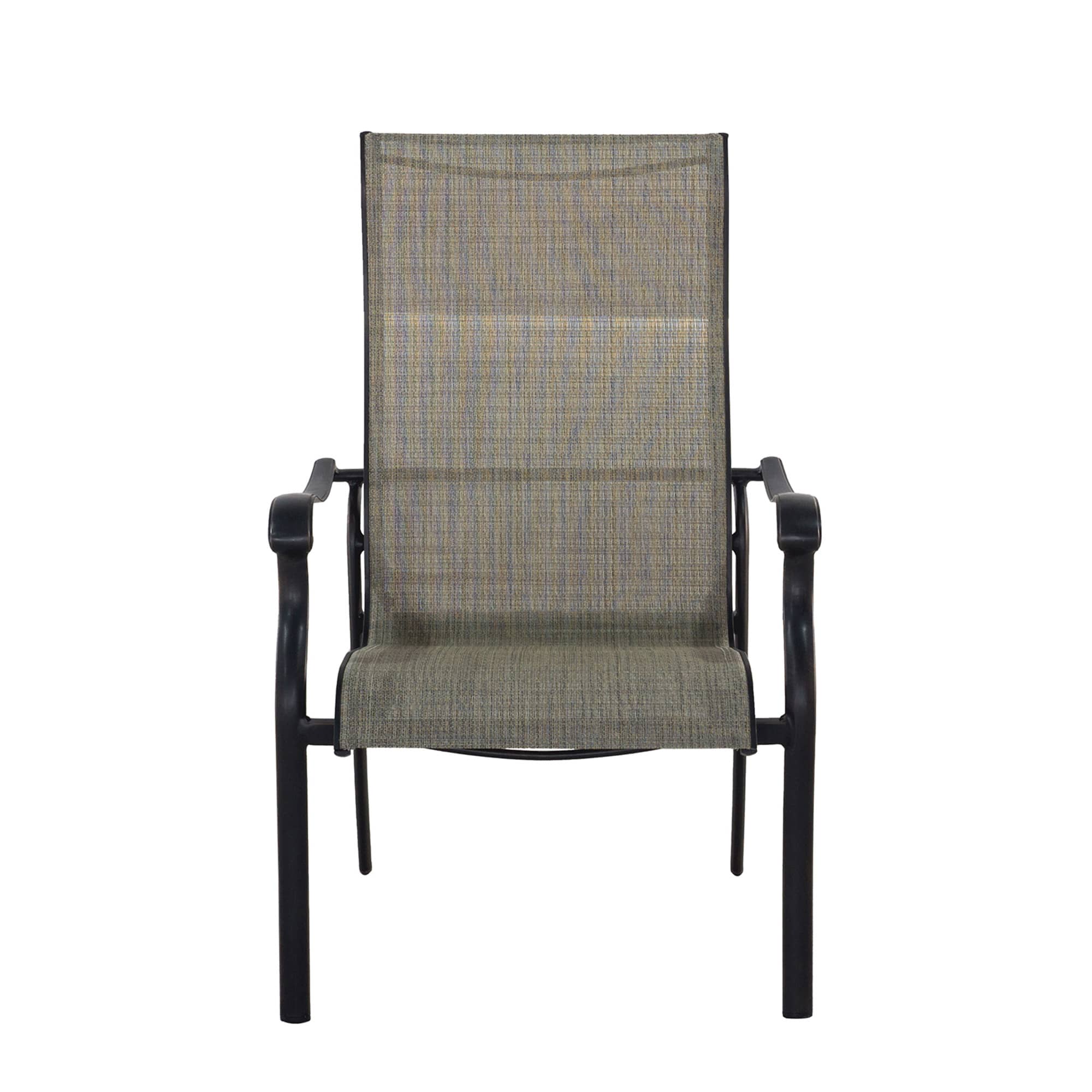 CASAINC 4 Piece Textilene Fabric Cast Aluminum Frame Dining Chair