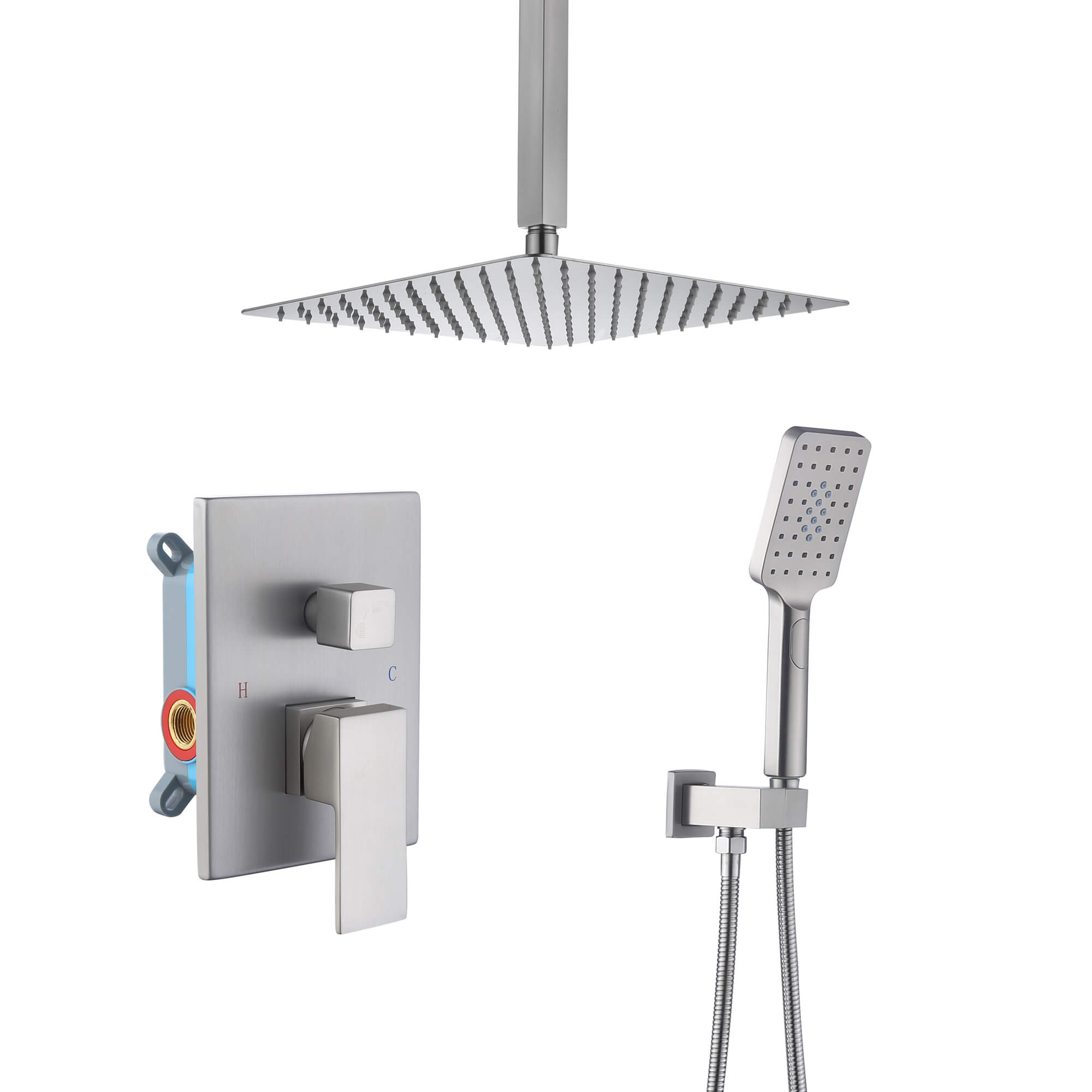 CASAINC Wall Mounted Shower System in Brushed Nickel-Casainc Canada