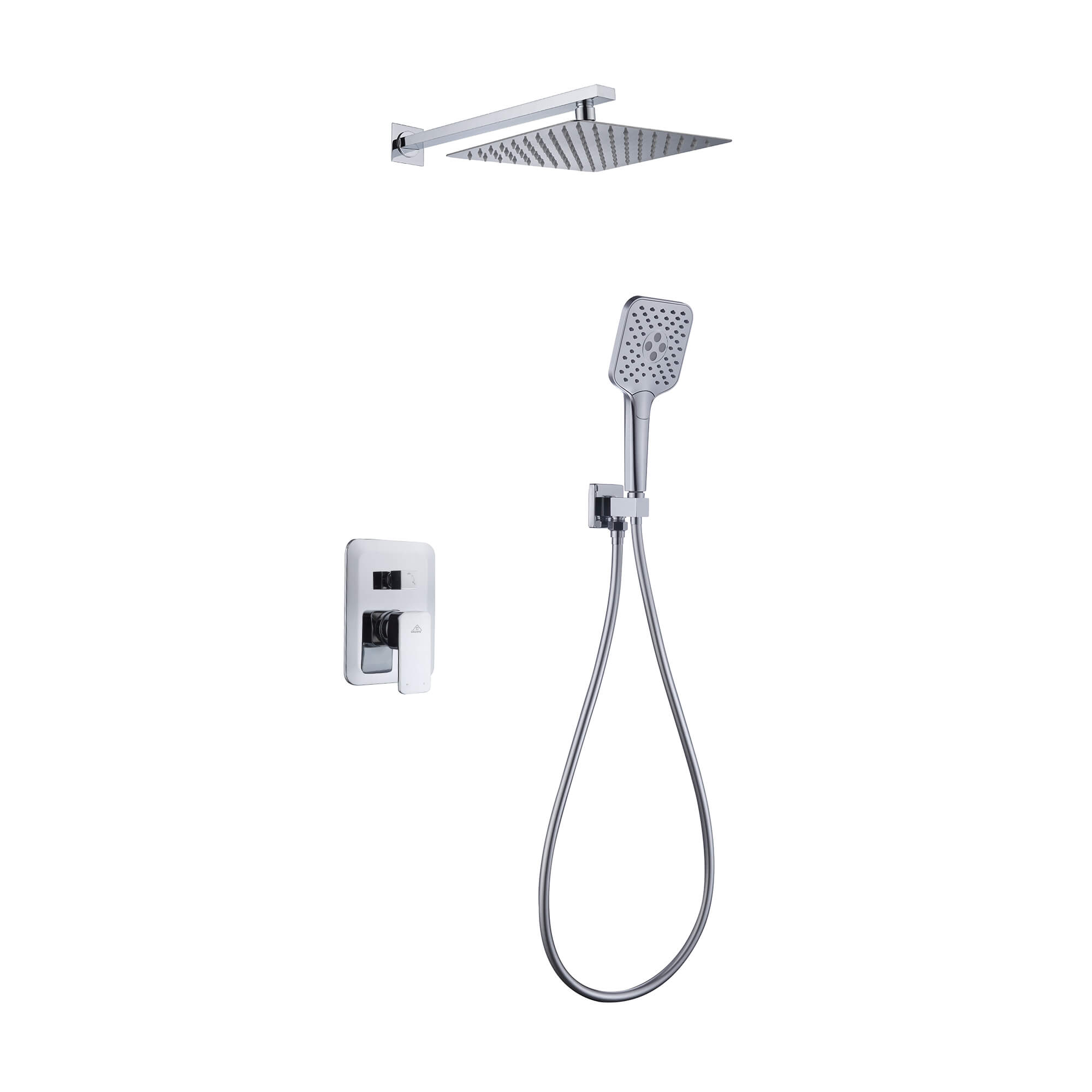 CASAINC 3-Spray Wall Mounted Rain Shower Faucet with Pressure Balanced Valve-Casainc Canada