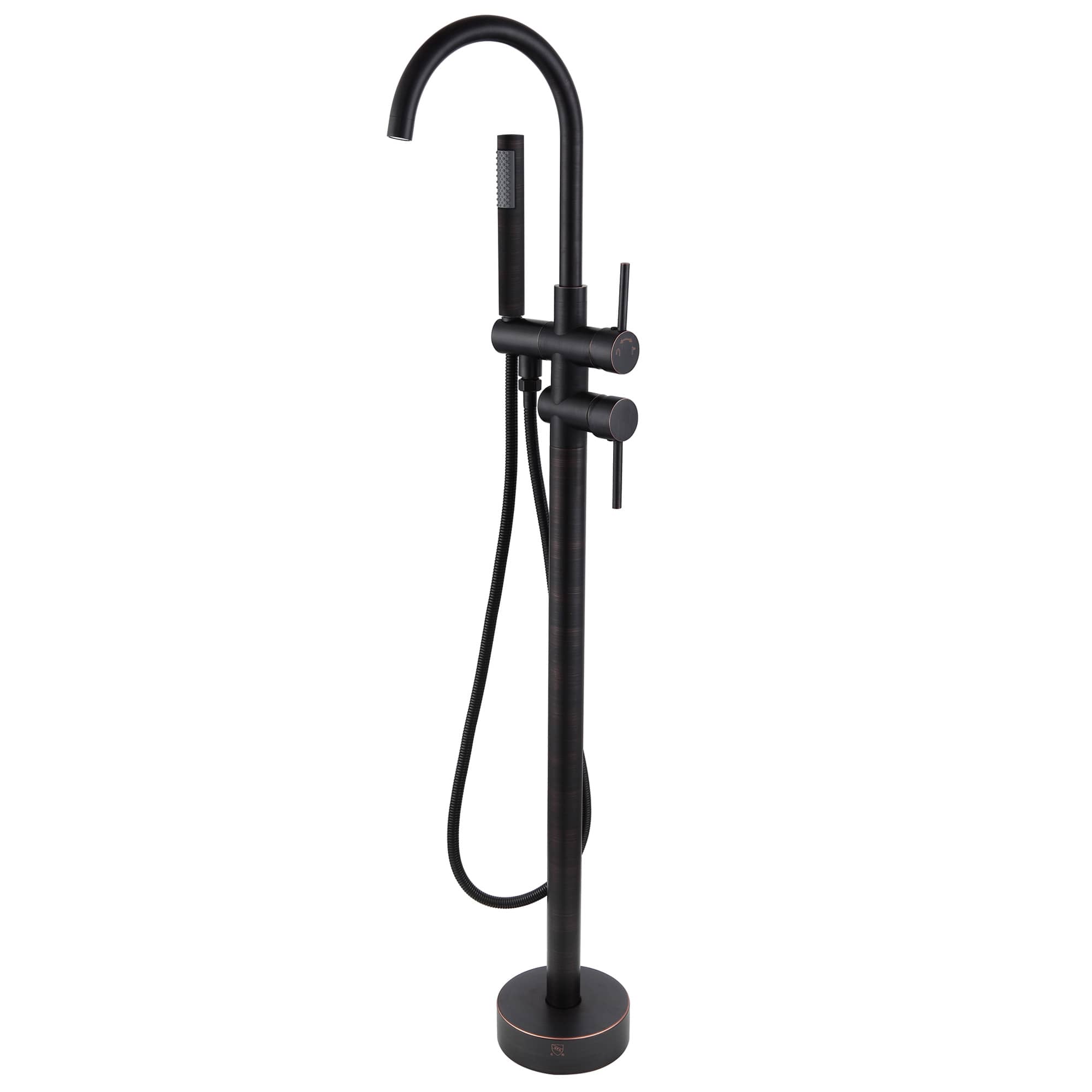 Casainc 2-Handle Commercial Freestanding Bathtub Faucet with Hand Shower in Matte Black and More