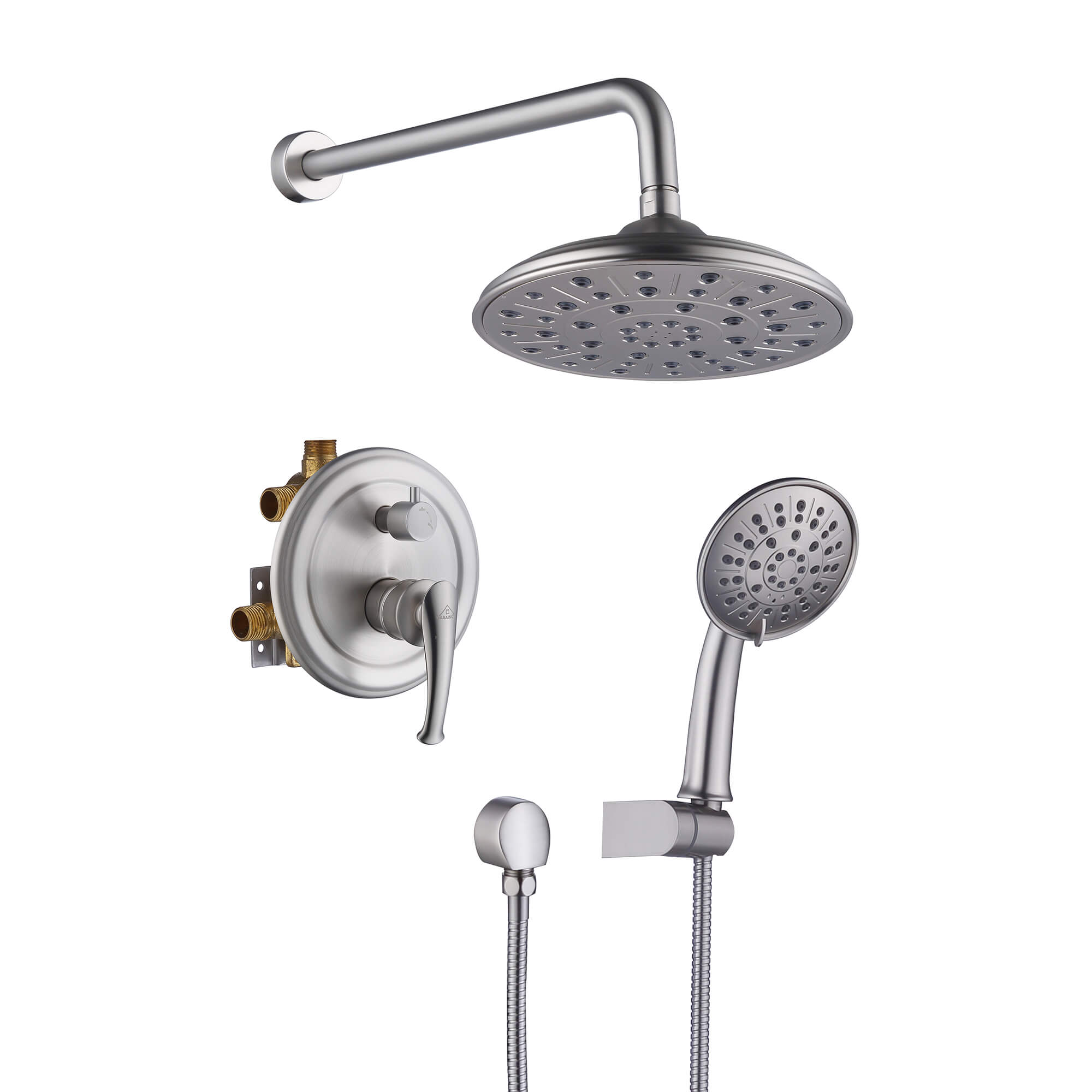 CASAINC 8.3-in Wall Mount Rain Shower Built-In Shower System-Casainc Canada