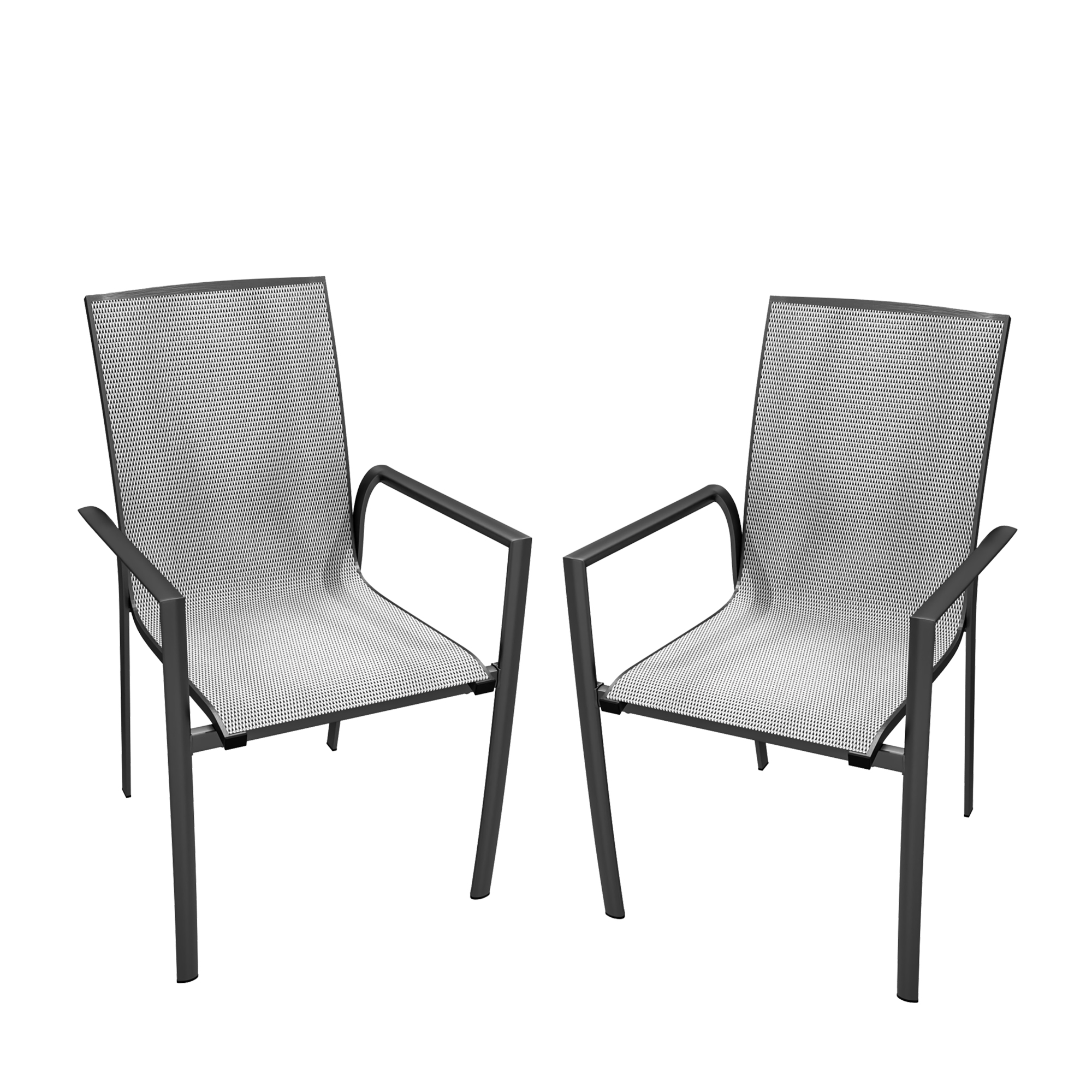 Mondawe Aluminium Frame with Stackable Dining Chairs-Mondawe