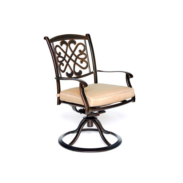 Mondawe Rotating Aluminum Patio Chairs Garden Backyard Outdoor Furniture Set of 2-Mondawe