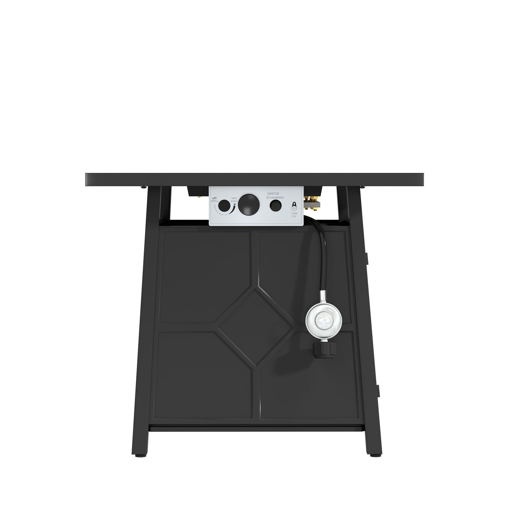 Mondawe 28-inch Square Fire Pit Table 40000 BTU Auto-Ignition Propane Gas Firepit with Waterproof Cover-Mondawe