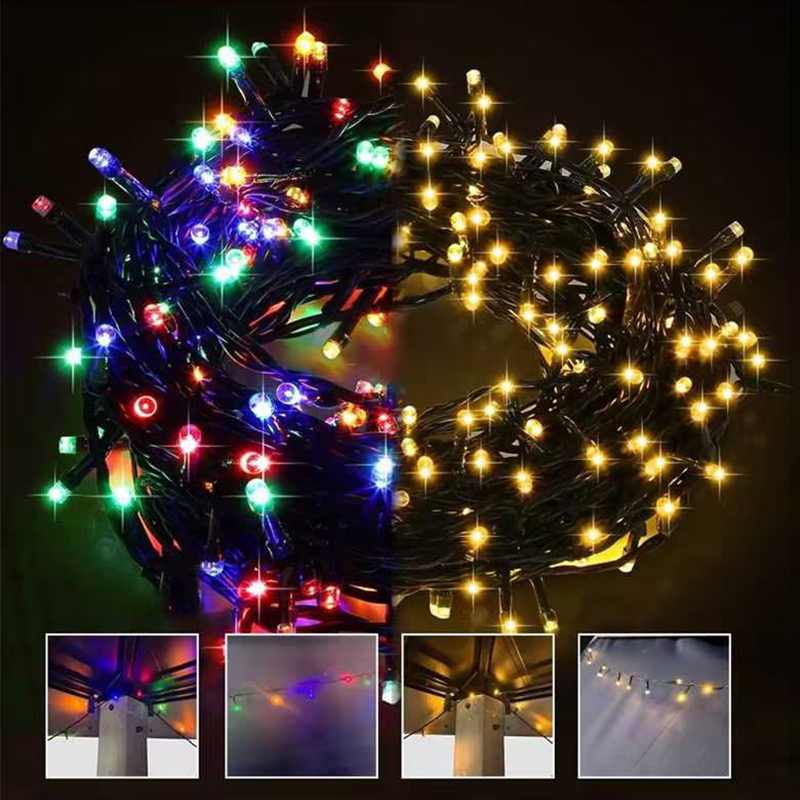 LED Lights Outdoor 10ft x 10ft in Hanging String Lights Indoor and Outdoor Twinkle Lights Backdrop for Patio Gezebo