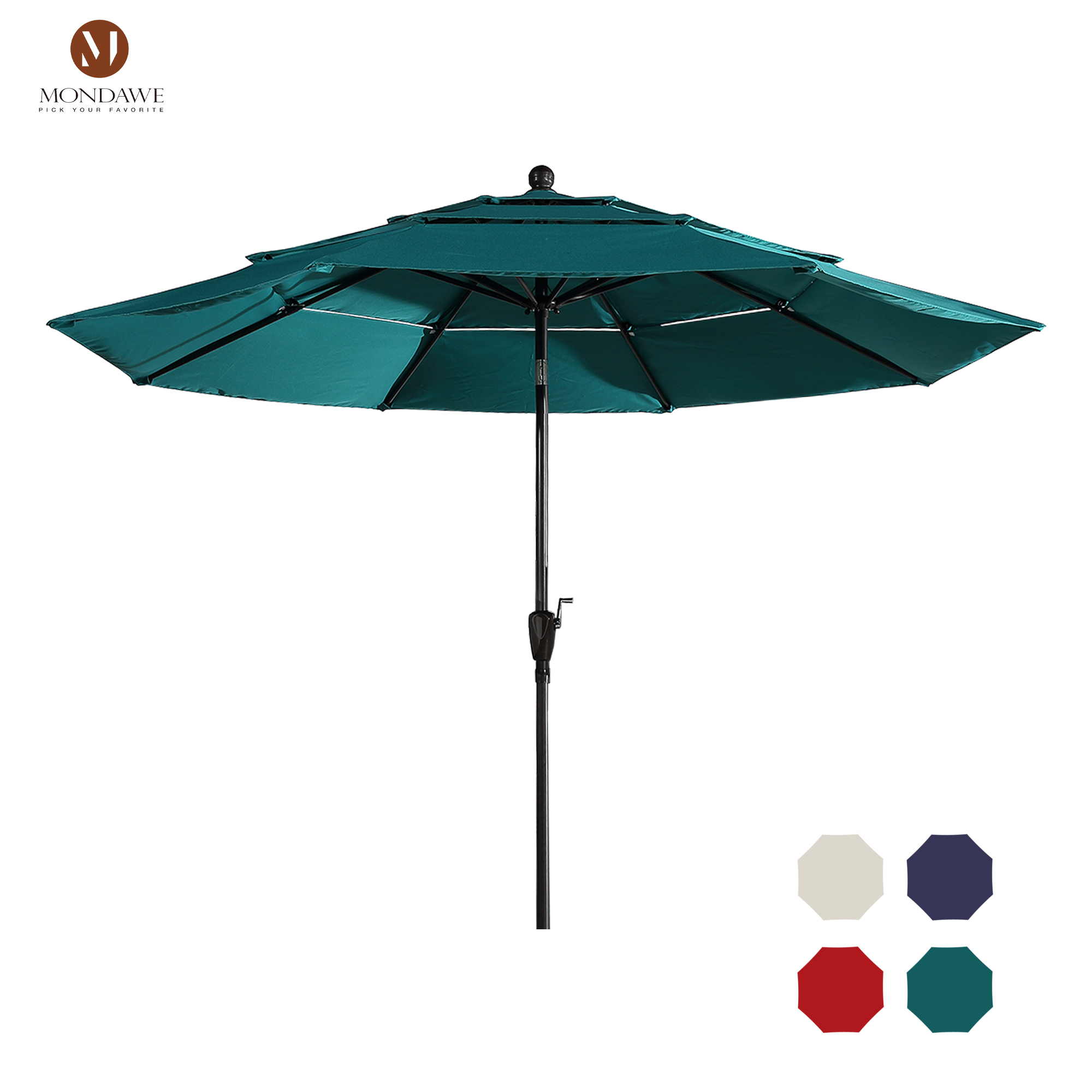 10ft Patio Market Umbrella with Double Airvent-Mondawe