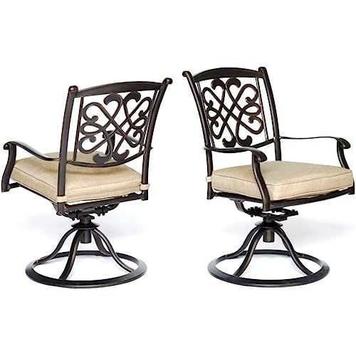 Mondawe Rotating Aluminum Patio Chairs Garden Backyard Outdoor Furniture Set of 2-Mondawe