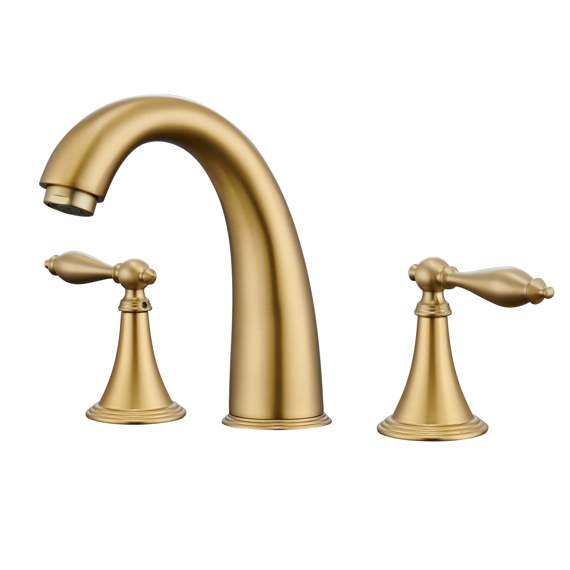 Mondawe Double Handle Bathroom Sink Faucet��Brushed Gold/Black-Mondawe