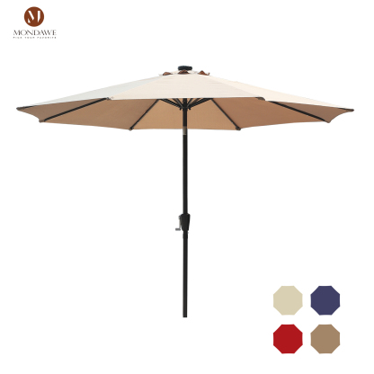 10-ft Patio Market Umbrella with LED Lights-Mondawe