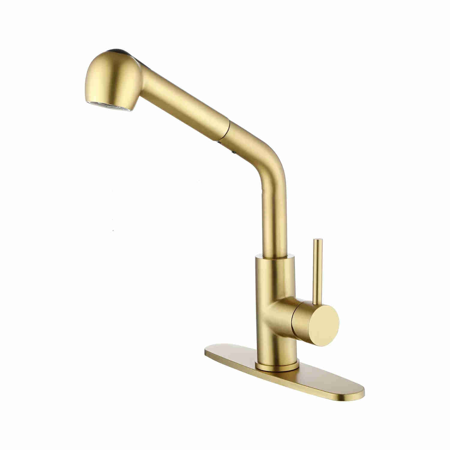 Mondawe Utility Sink Faucets Single-Handle Pull-Out Laundry Faucet with Dual Spray Function in Stainless Spot Resistant Gold-Mondawe