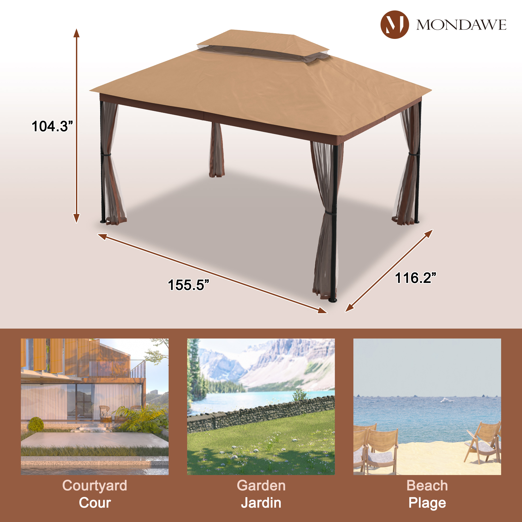 GO OUT 【 vol.138〜180 】 43冊セット Outsunny 10 ft. x 13 ft. 2-Tier Steel Outdoor Garden Gazebo