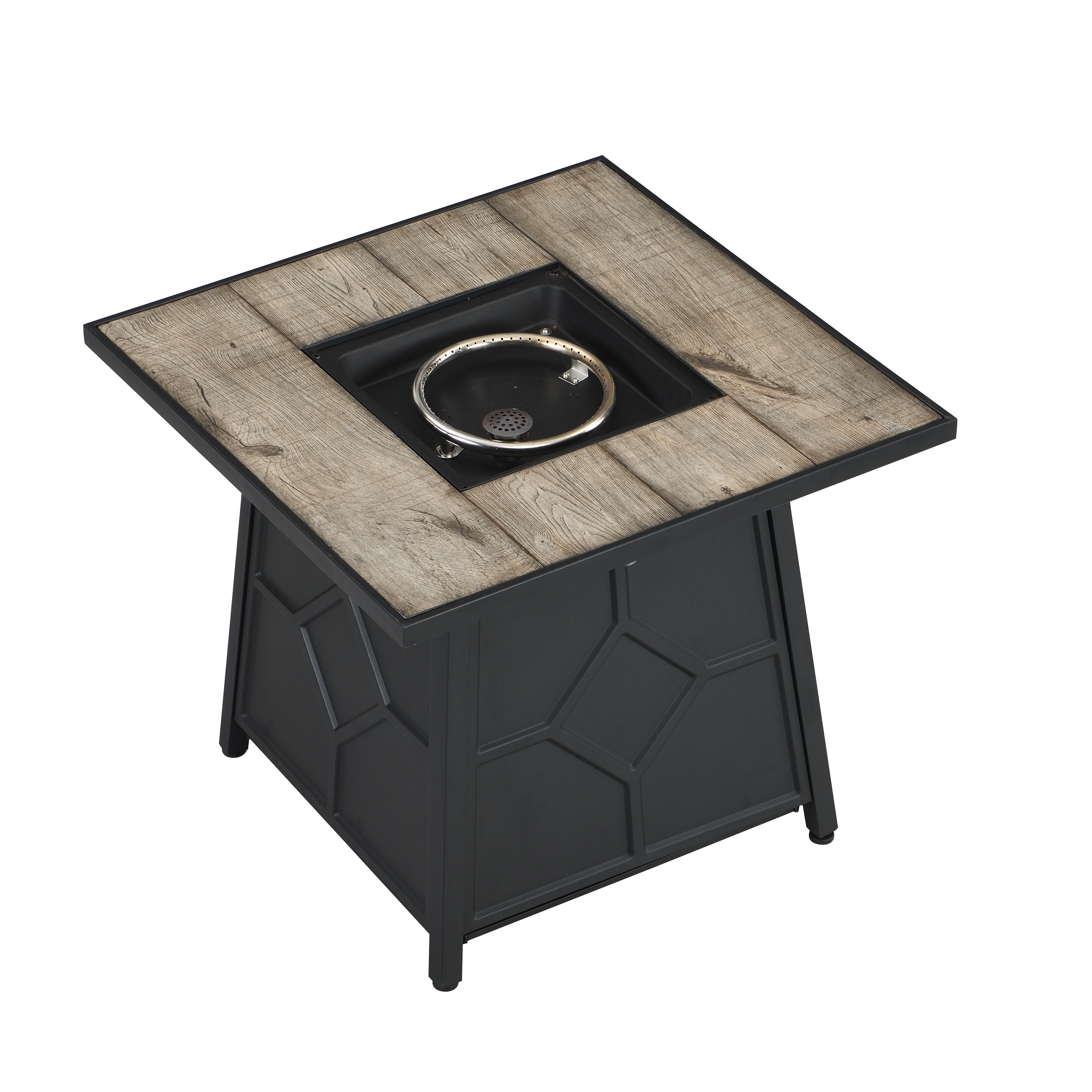 Mondawe Fire Pit Table, 28-inch Square 40,000 BTU Auto-Ignition Propane Gas Firepit with Waterproof Cover