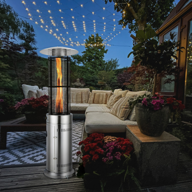 MoNiBloom 11,000 BTU Stainless Steel Patio Heater Portable Propane