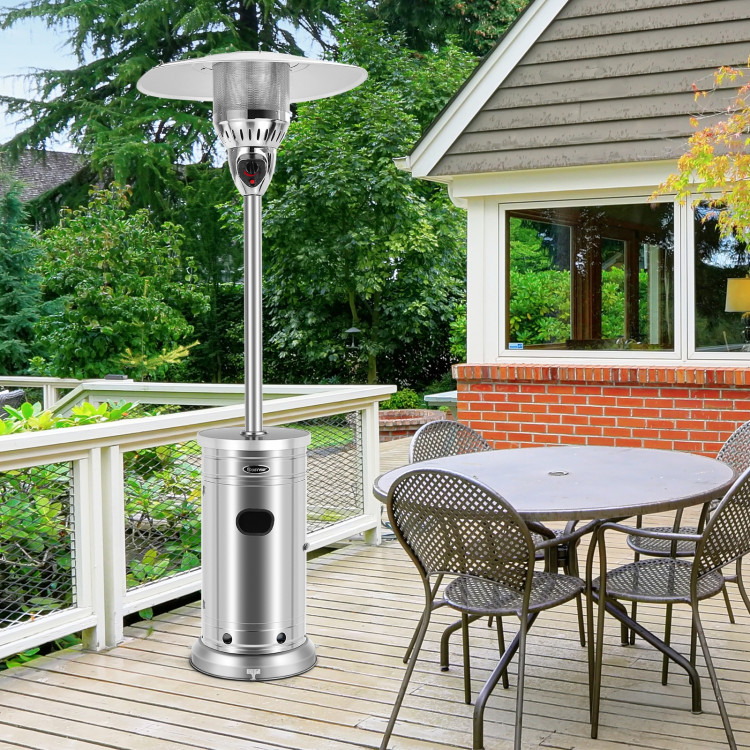 MoNiBloom 11,000 BTU Stainless Steel Patio Heater Portable Propane