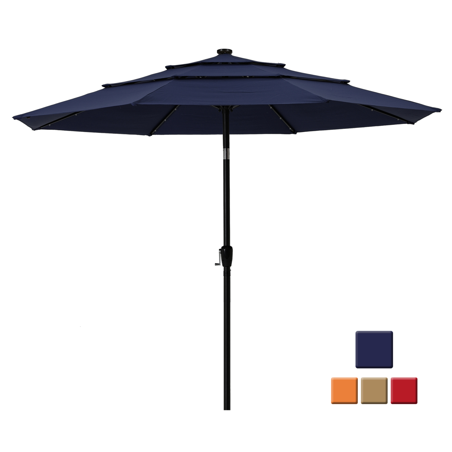 Mondawe 11-Ft Market Patio Umbrella with LED-Mondawe