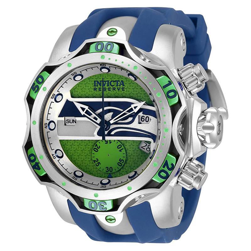 Seattle Seahawks Swiss Quartz Chronograph Watch