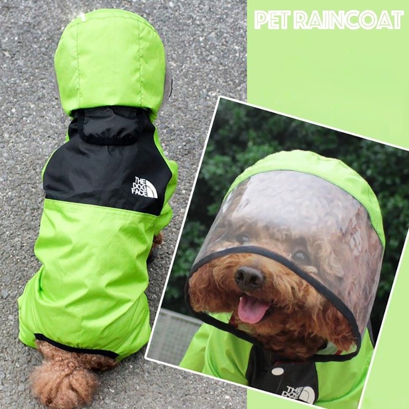 dog waterproof coat with hood