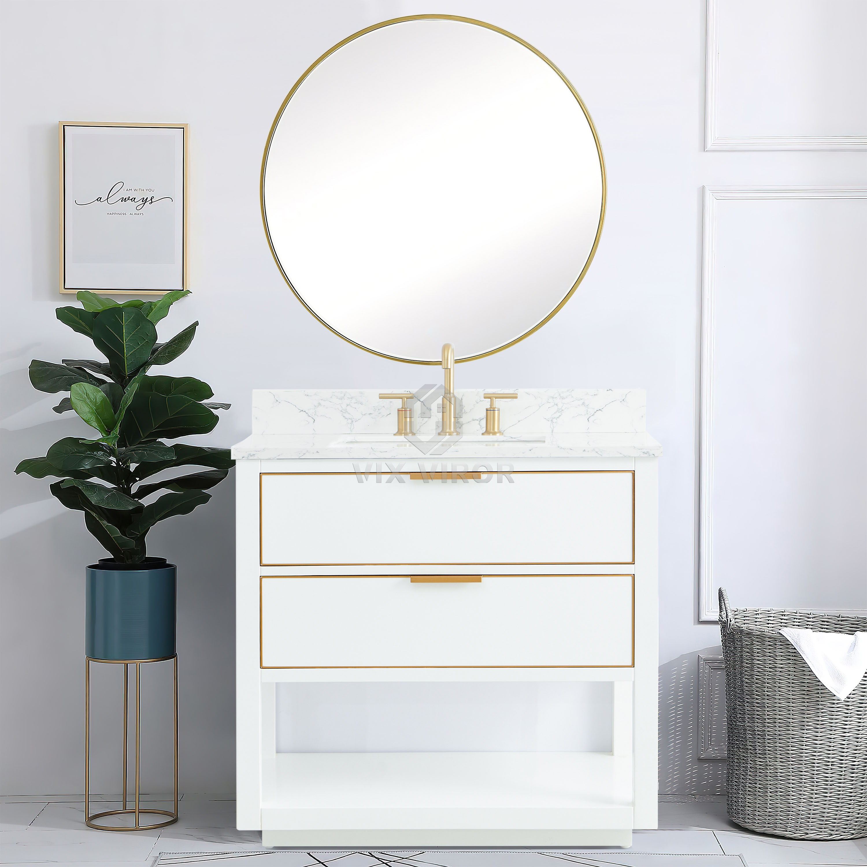 Bathroom Vanity SHP-Lines8036WH