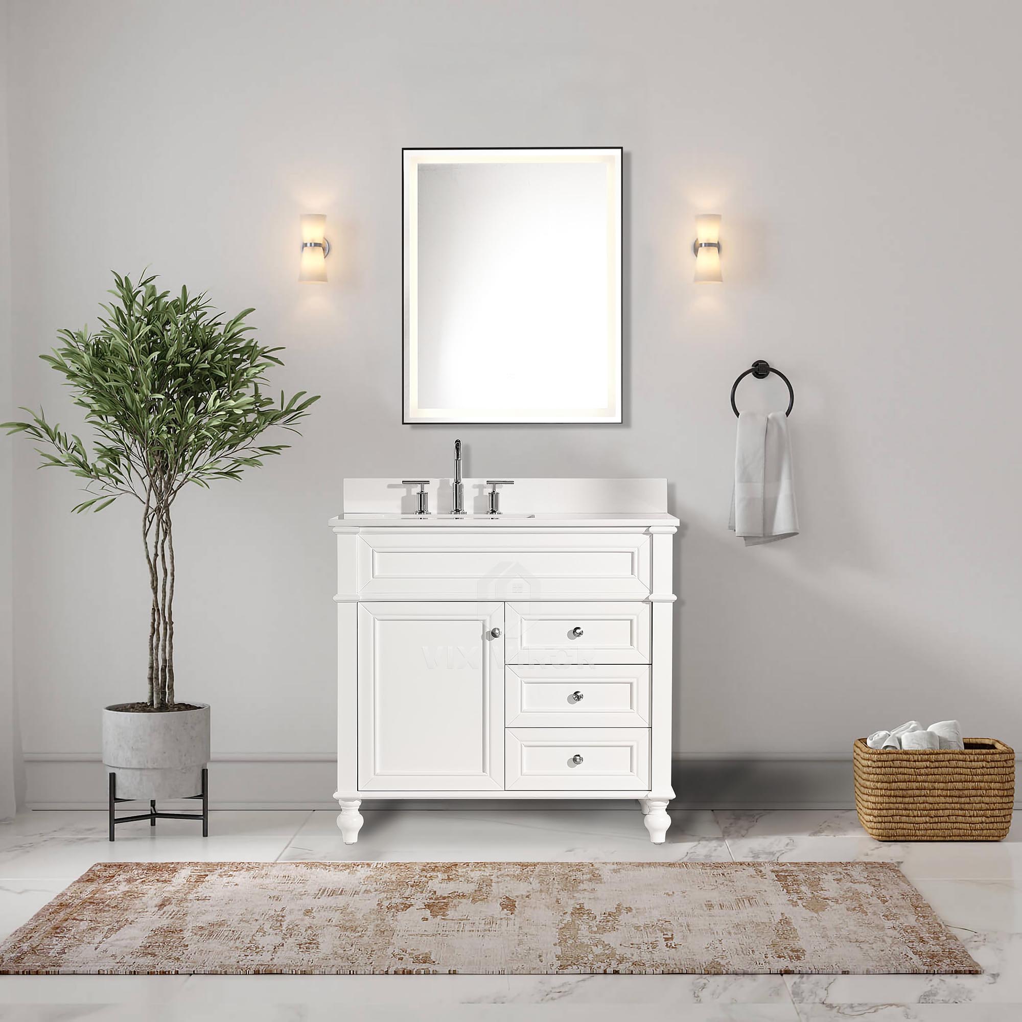 Bathroom Vanity SHP-Moon10036W