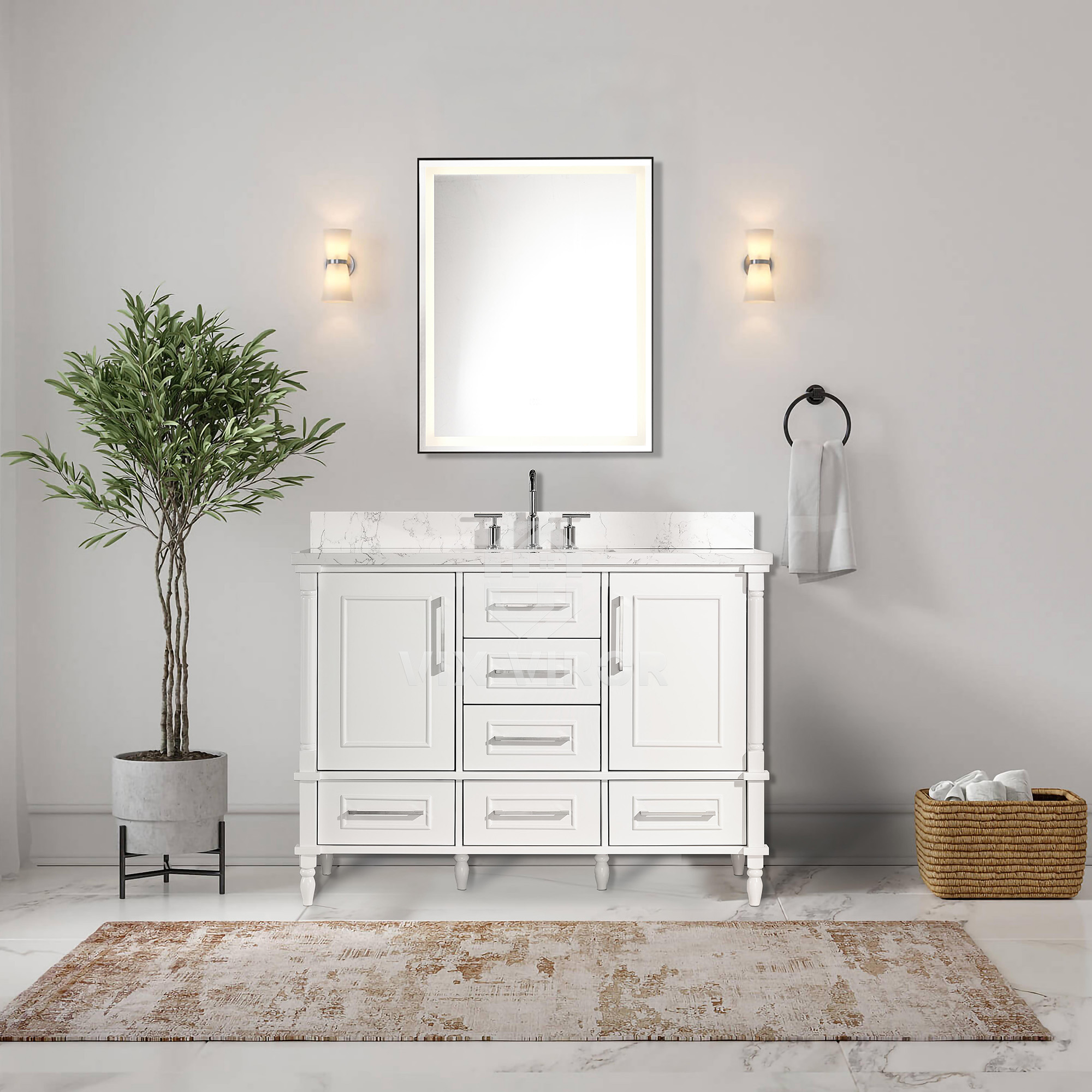 Bathroom Vanity SHP-Moon10048W
