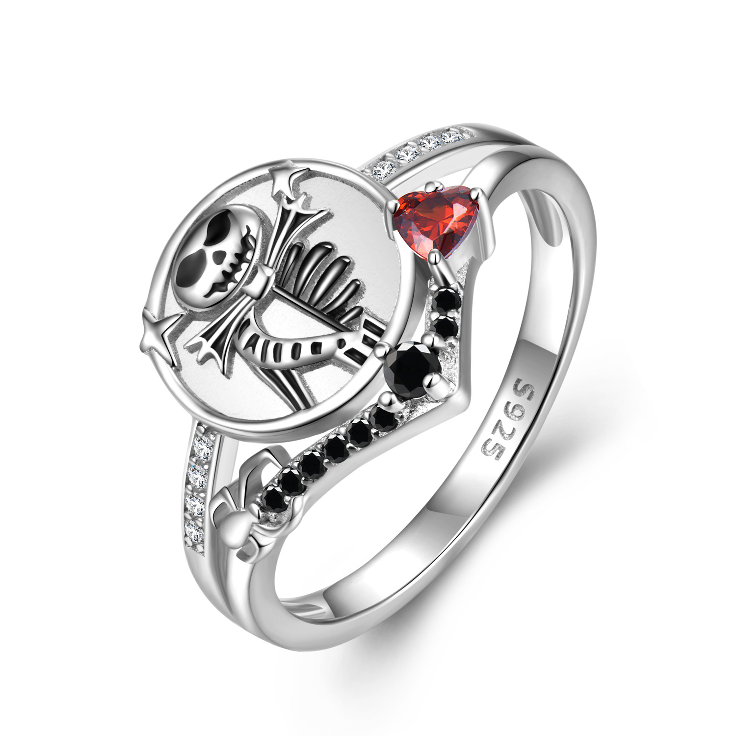 Halloween Fallen Heart Stamp Ring-Vigg Jewelry