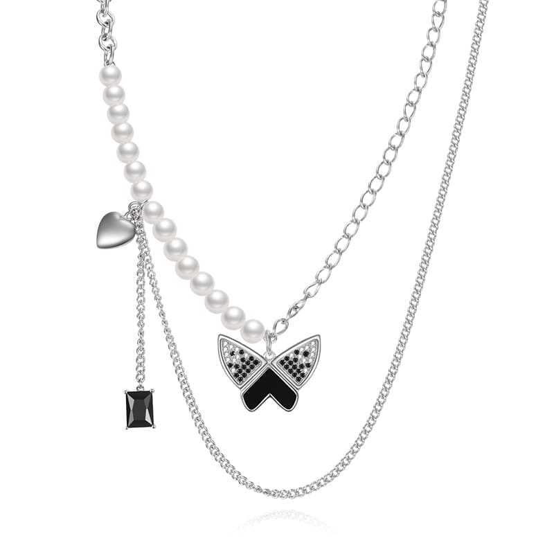 VIGG Butterfly Multilayer Necklace-Vigg Jewelry