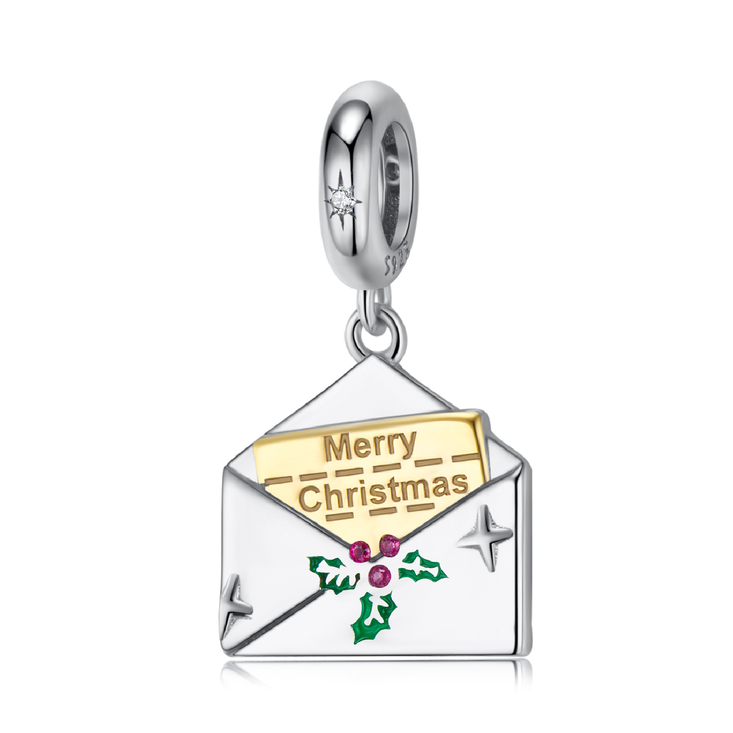 Christmas Sweet Greeting Card Charm Bracelet-Vigg Jewelry